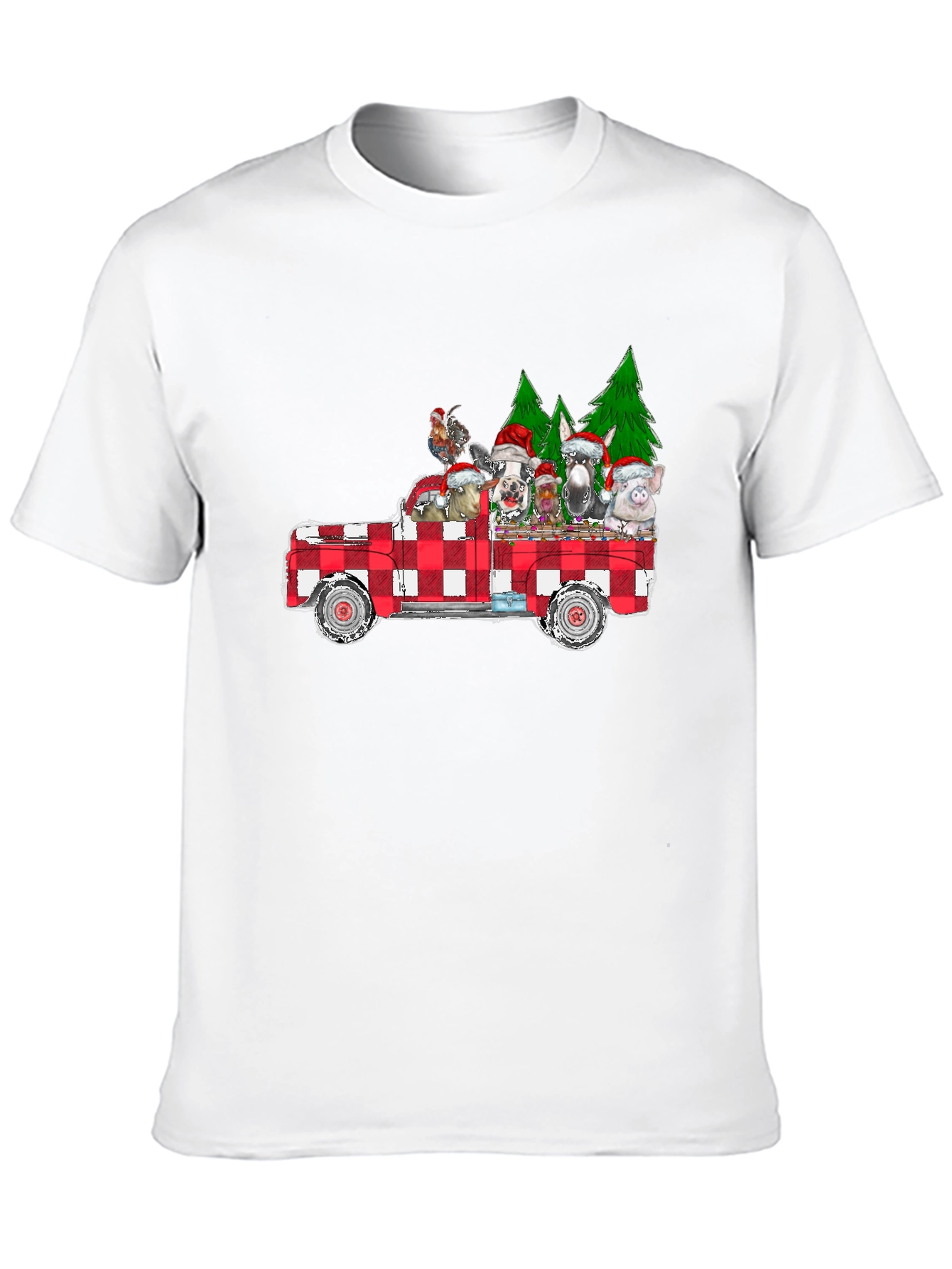 Festive Farm Animals Truck T-Shirt