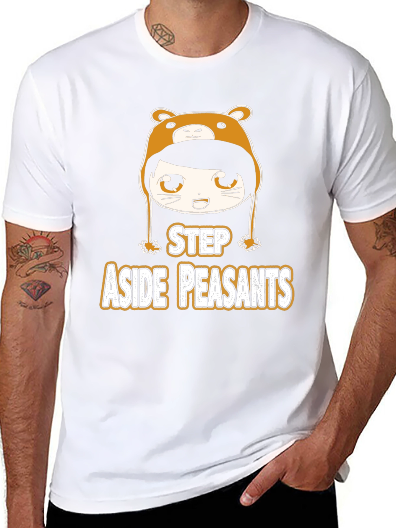 Step Aside Peasants Graphic Tee - Bear Hoodie Anime