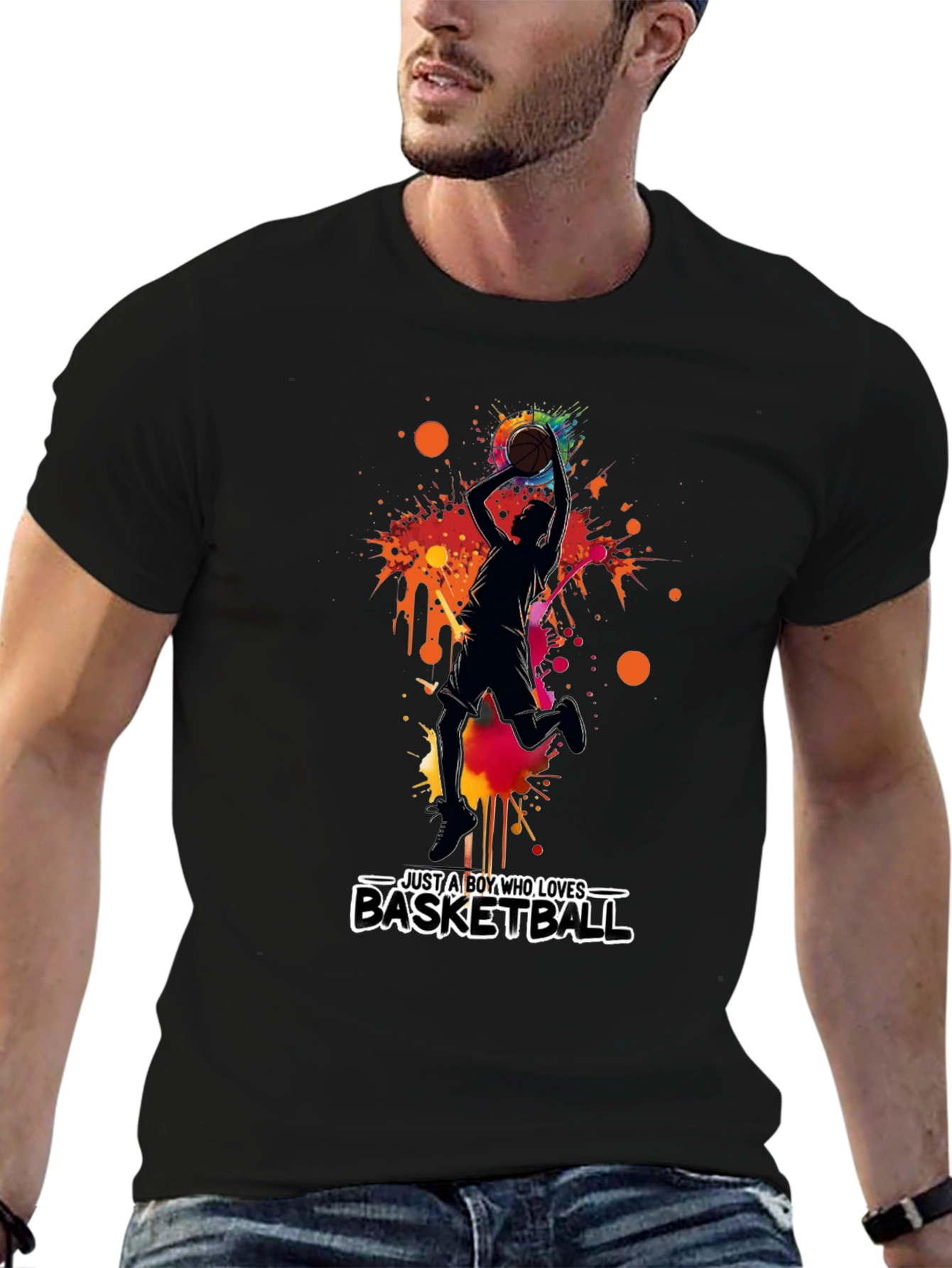 Basketball Lover Graphic Tee - Mens Black T-Shirt