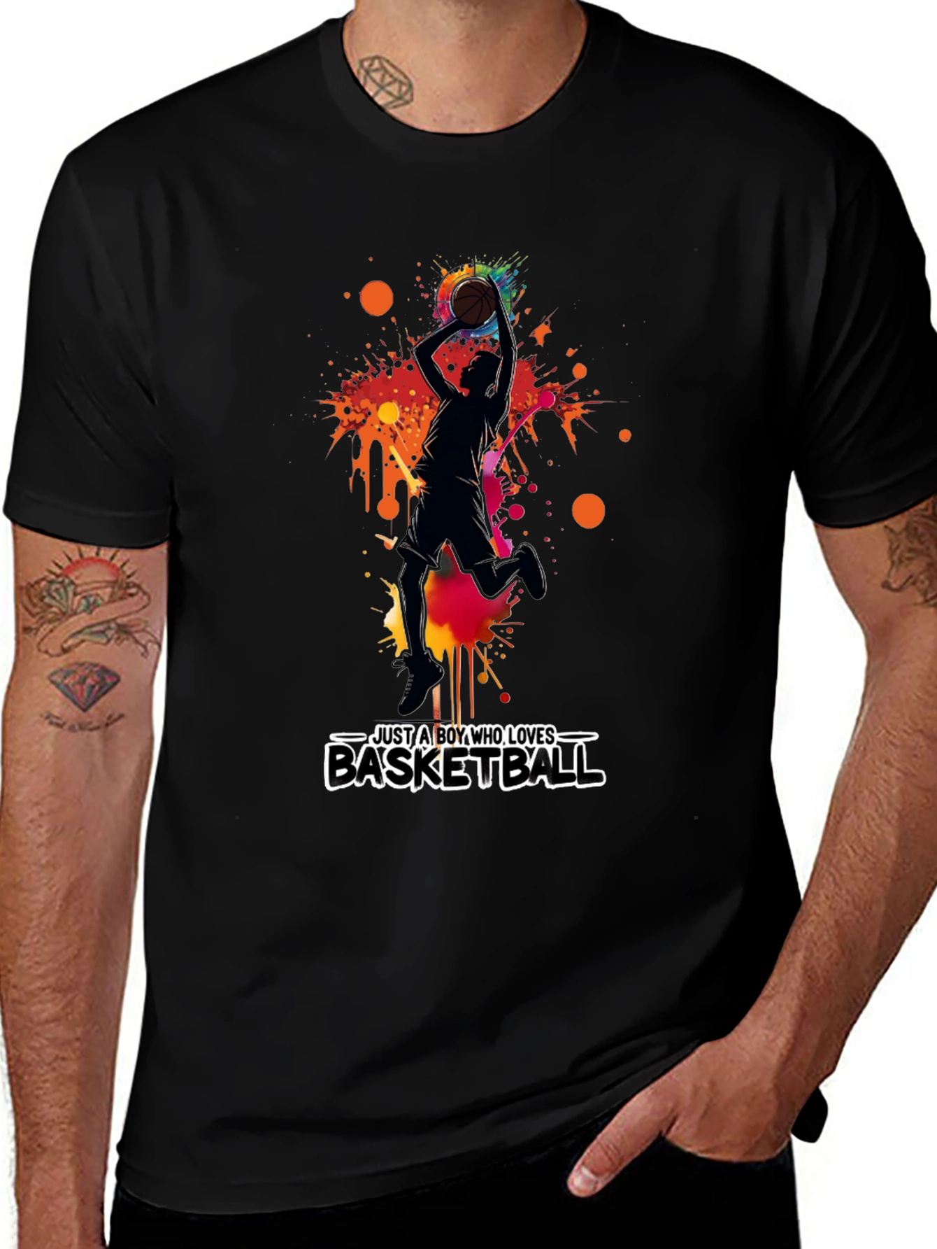 Basketball Lover Graphic Tee - Mens Black T-Shirt