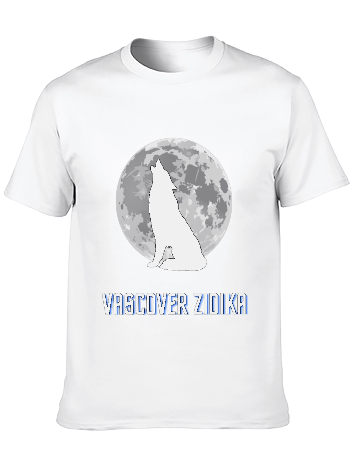 Wolf Howling at Moon Graphic Tee - Vascover Zidika