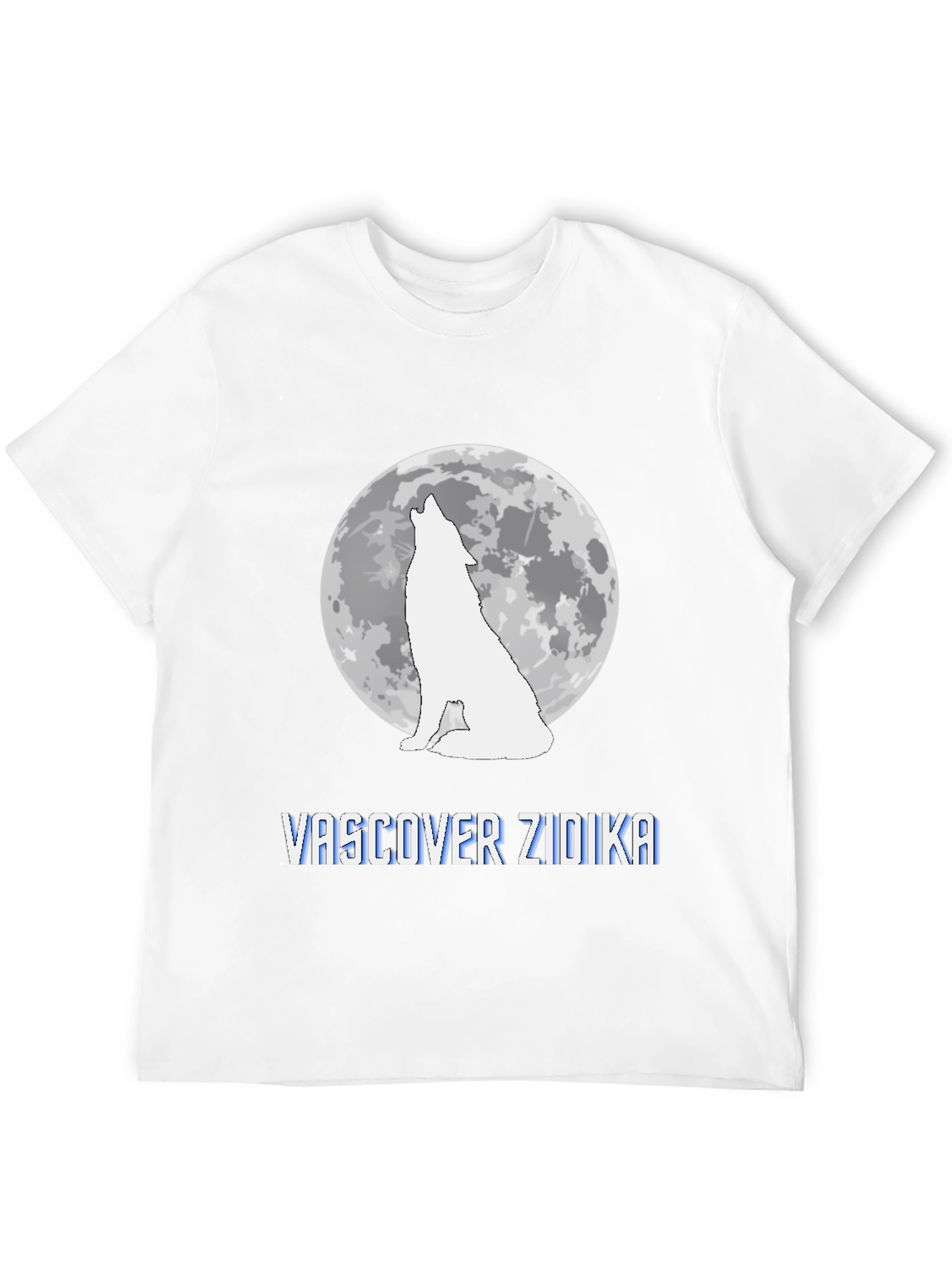 Wolf Howling at Moon Graphic Tee - Vascover Zidika