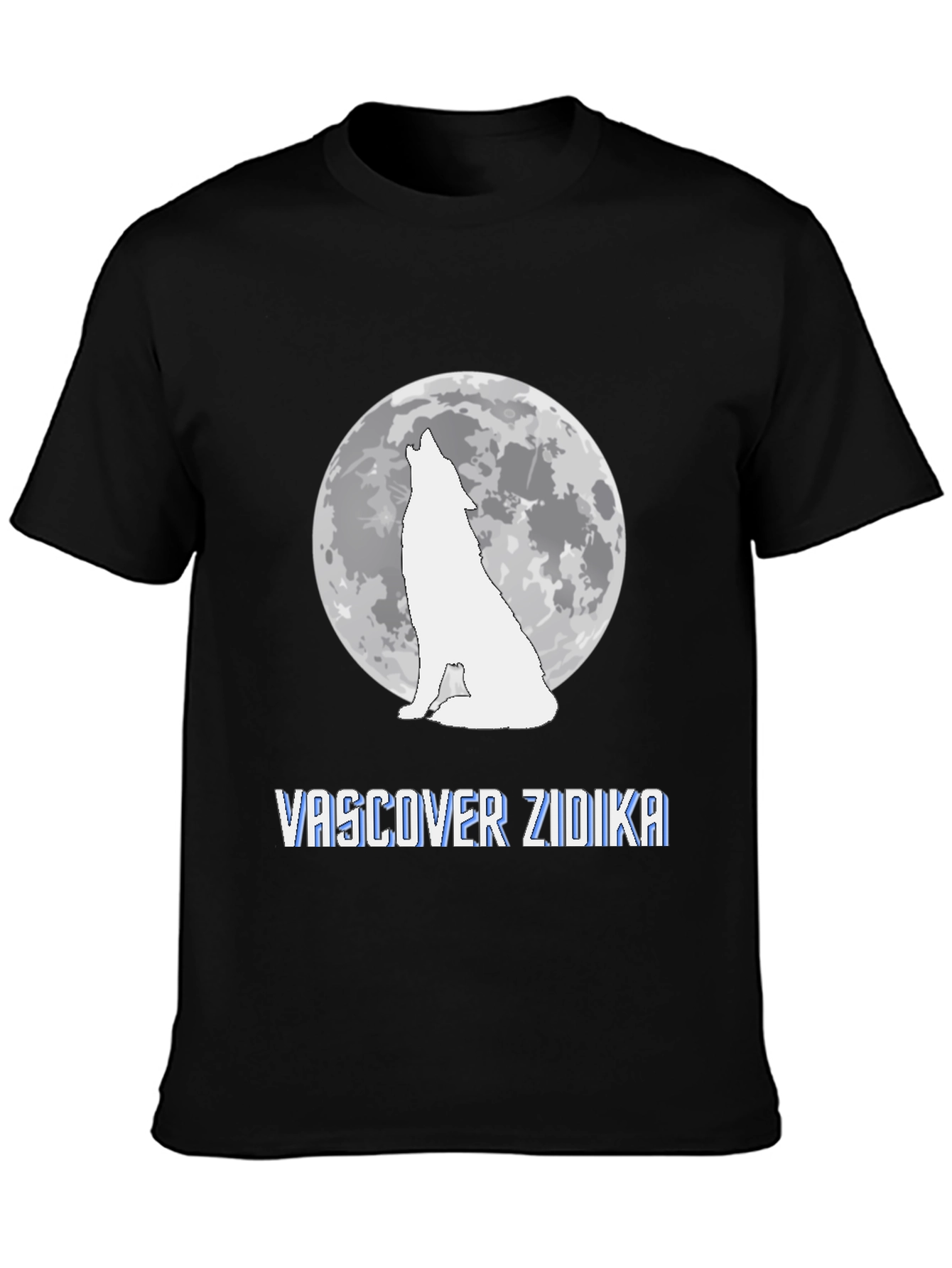 Wolf Howling at Moon Graphic Tee - Vascover Zidika