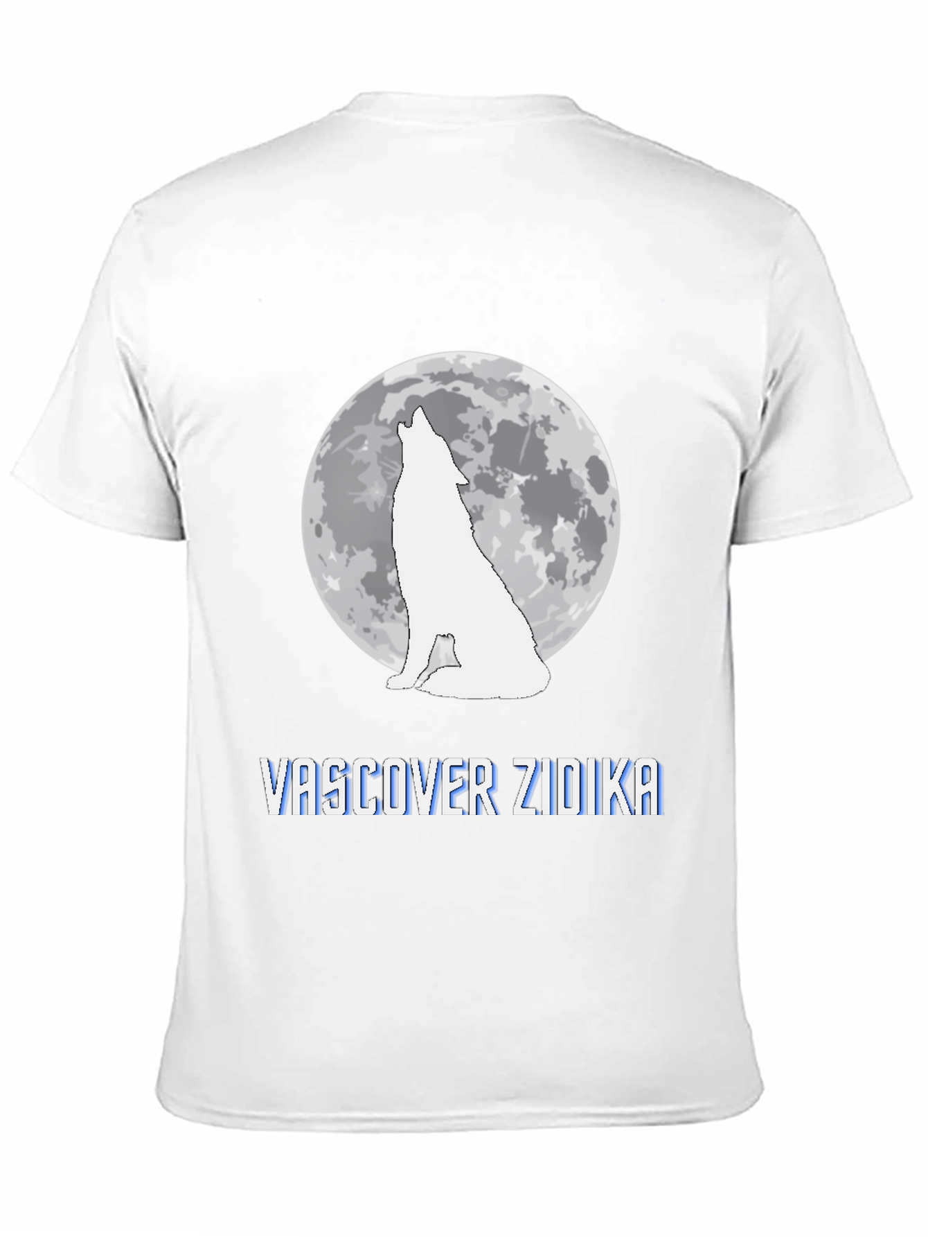 Wolf Howling at Moon Graphic Tee - Vascover Zidika