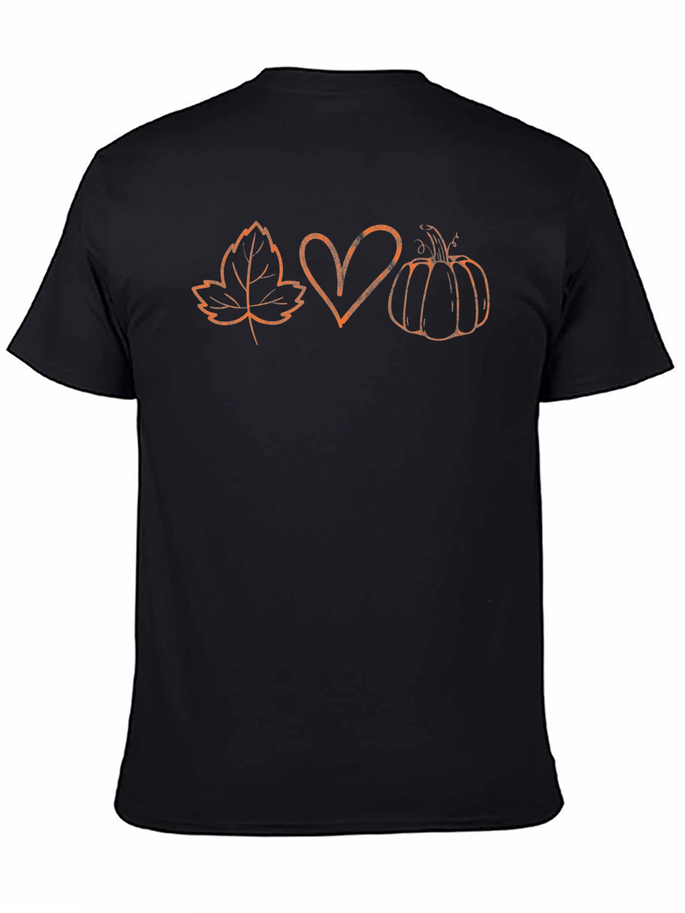 Fall Leaf Heart Pumpkin Graphic Tee