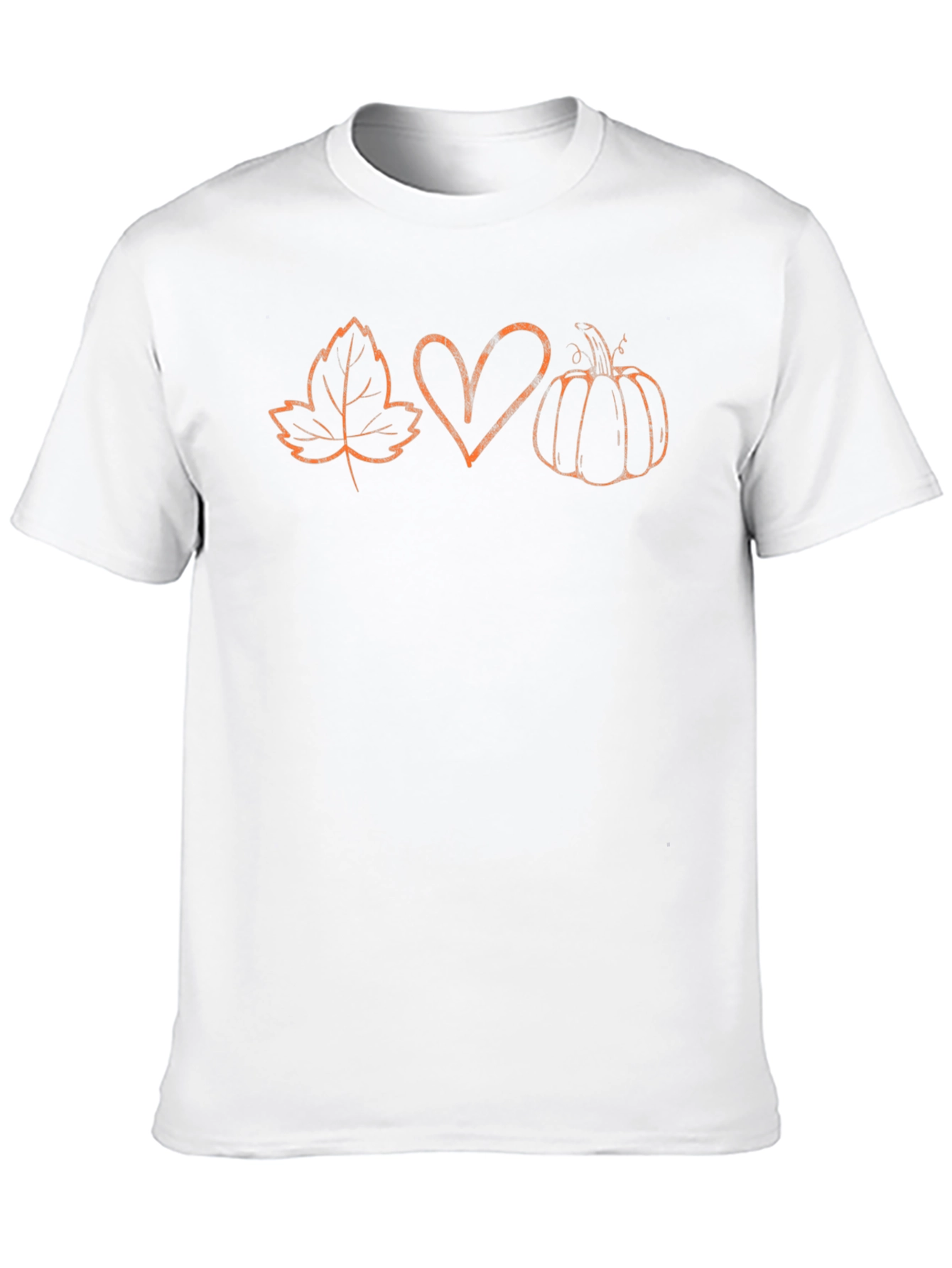 Fall Leaf Heart Pumpkin Graphic Tee