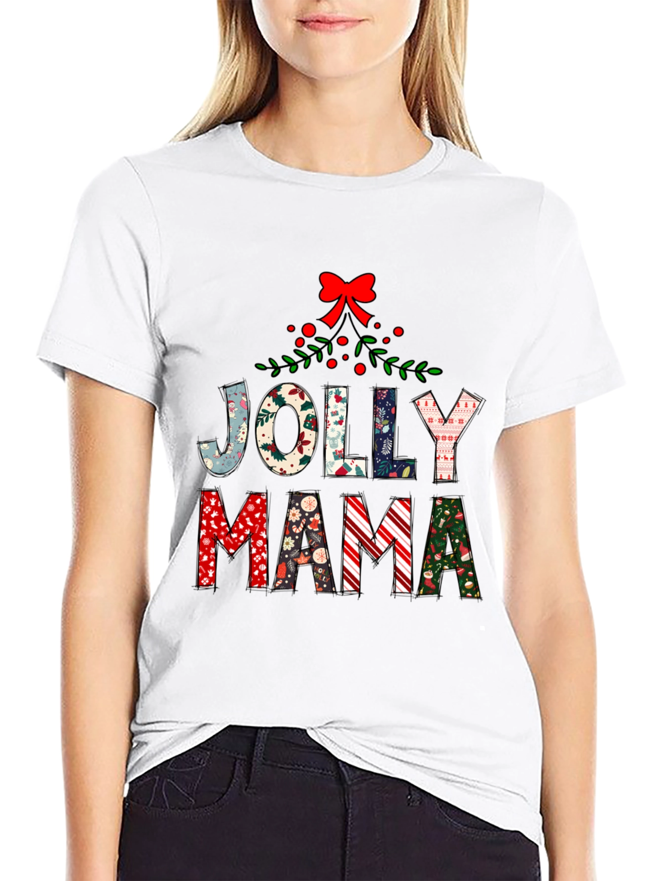 Jolly Mama Christmas T-Shirt