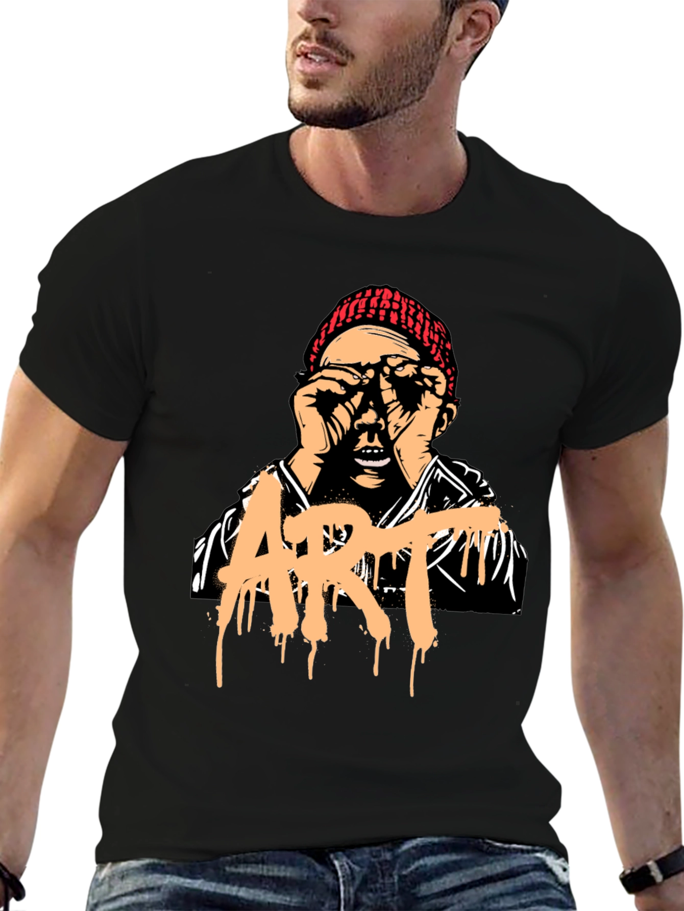 Artistic Graphic Print T-Shirt - Unique Street Style Tee