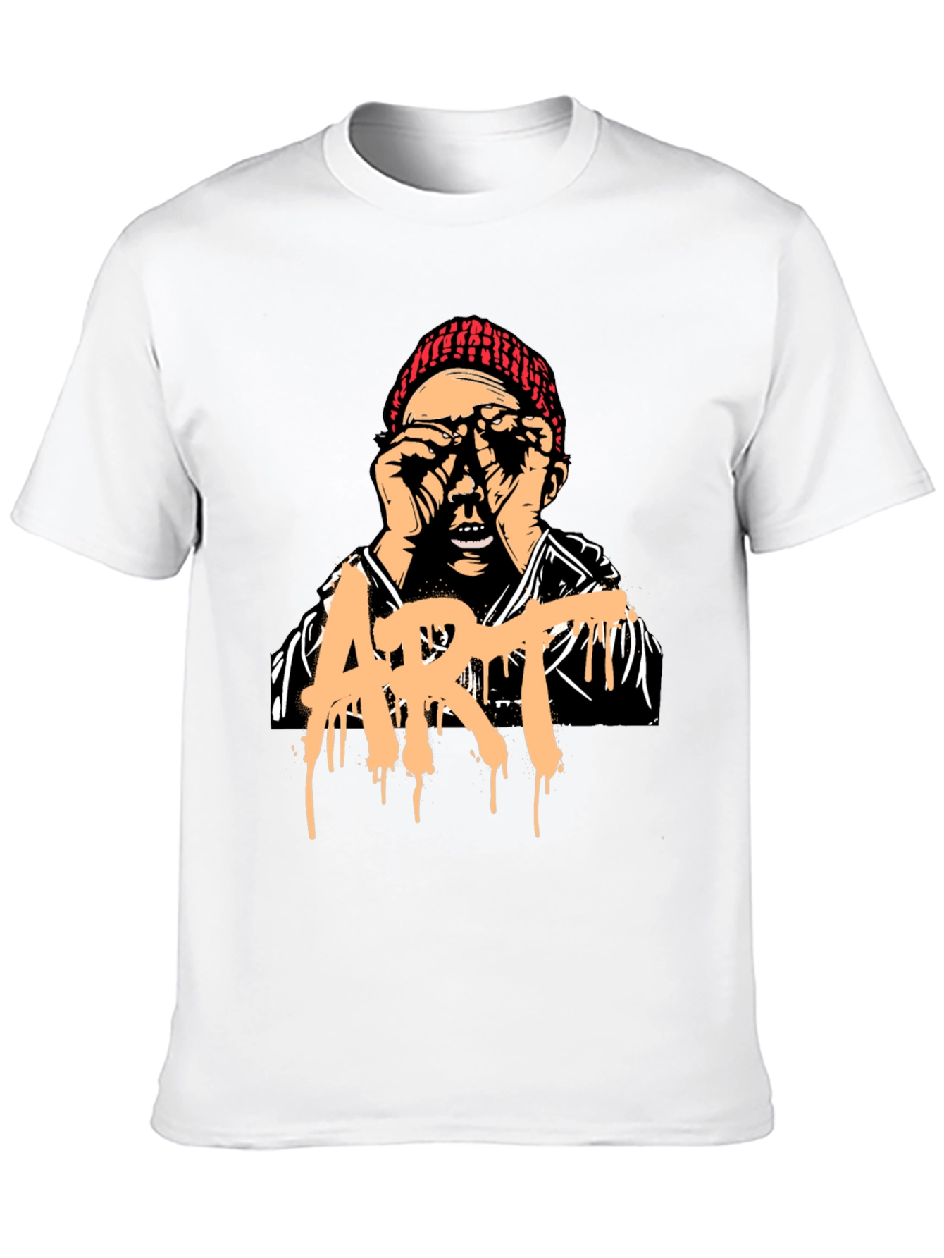 Artistic Graphic Print T-Shirt - Unique Street Style Tee