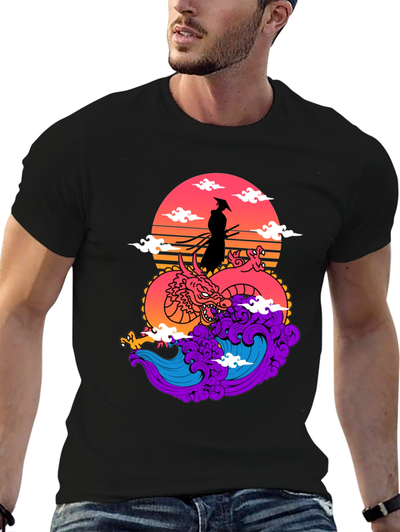 Samurai Dragon Graphic Tee