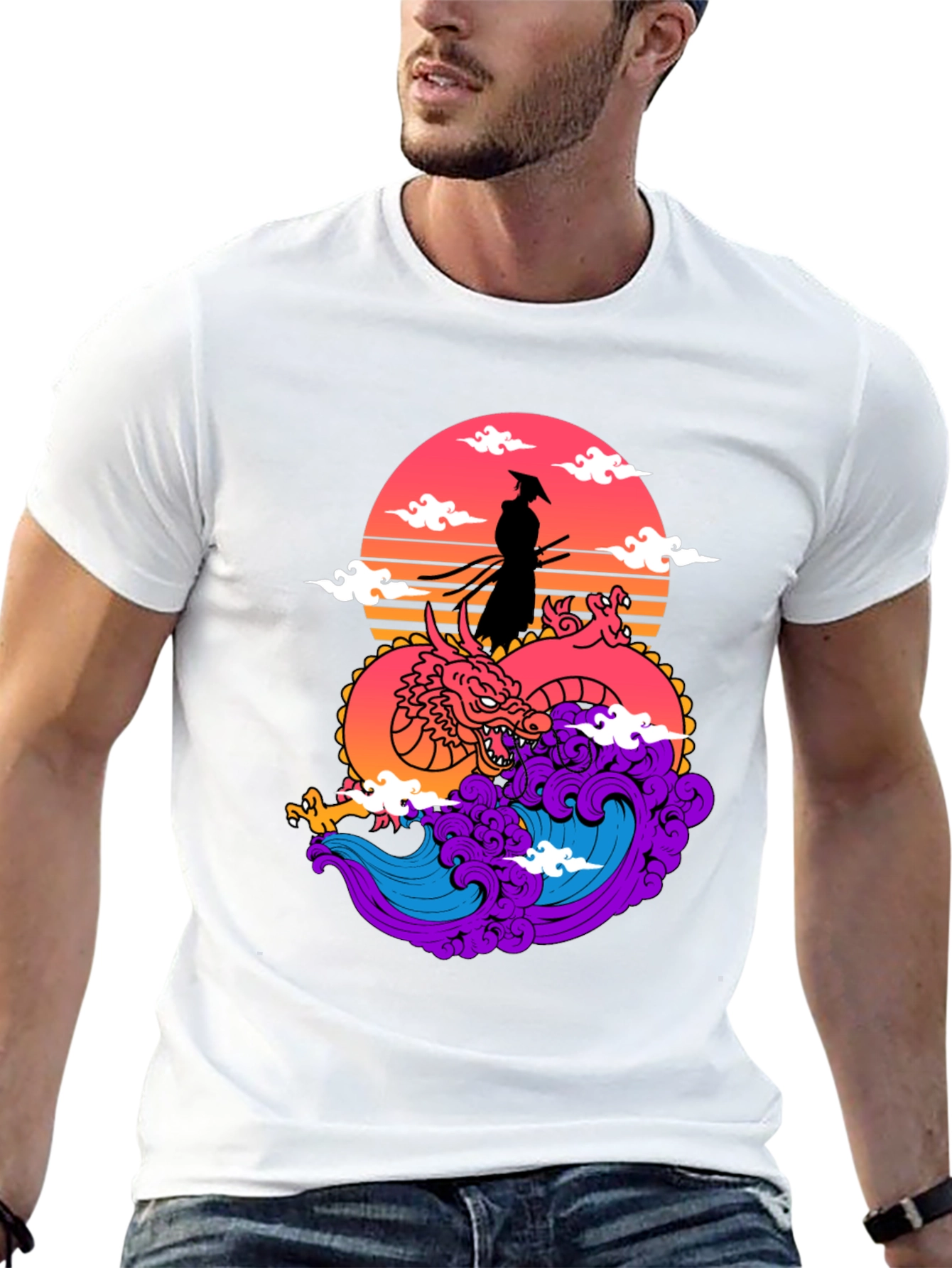 Samurai Dragon Graphic Tee