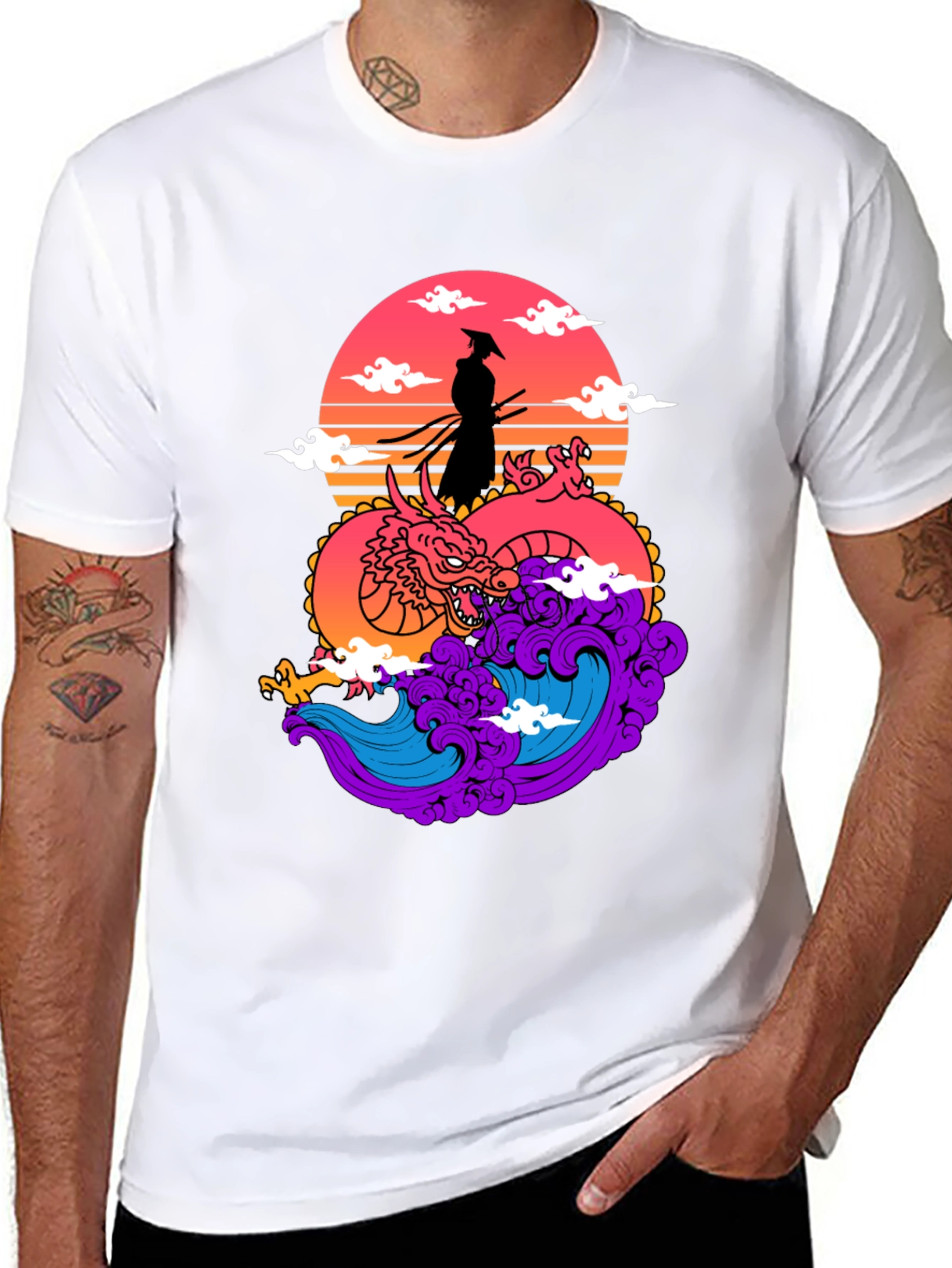 Samurai Dragon Graphic Tee