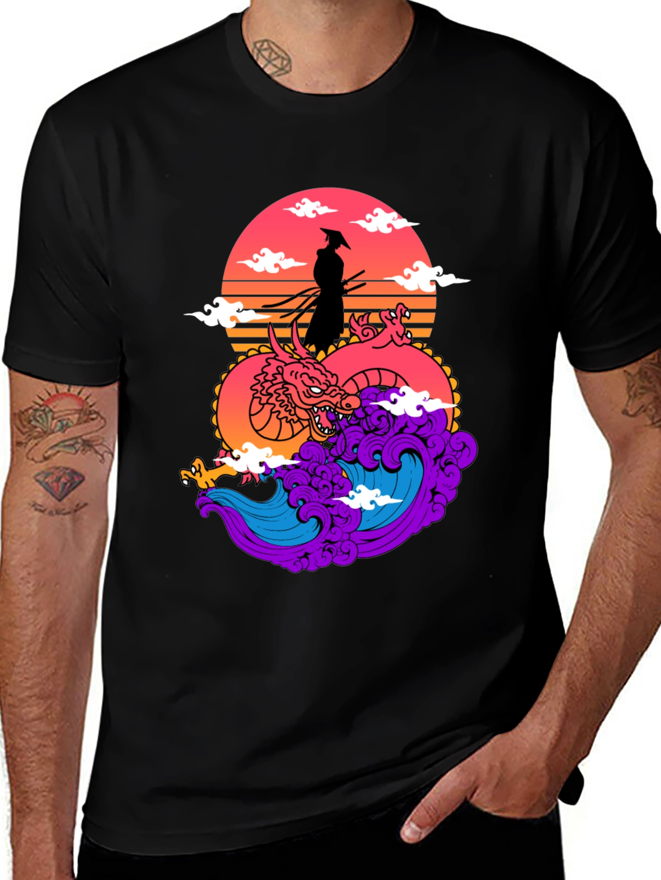 Samurai Dragon Graphic Tee