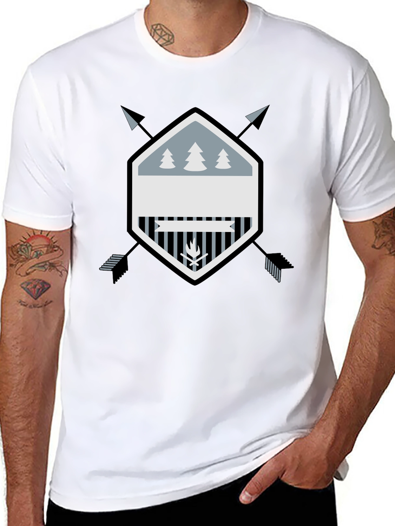 Outdoor Adventure Graphic Tee - Black