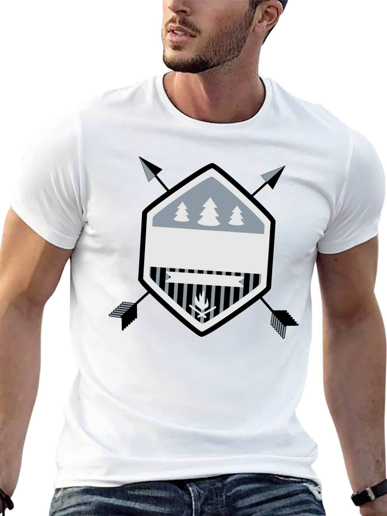 Outdoor Adventure Graphic Tee - Black