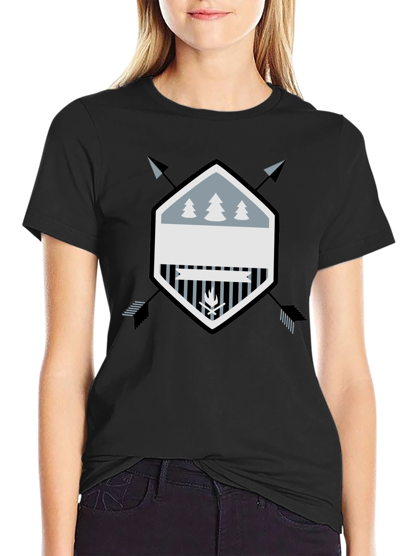 Outdoor Adventure Graphic Tee - Black