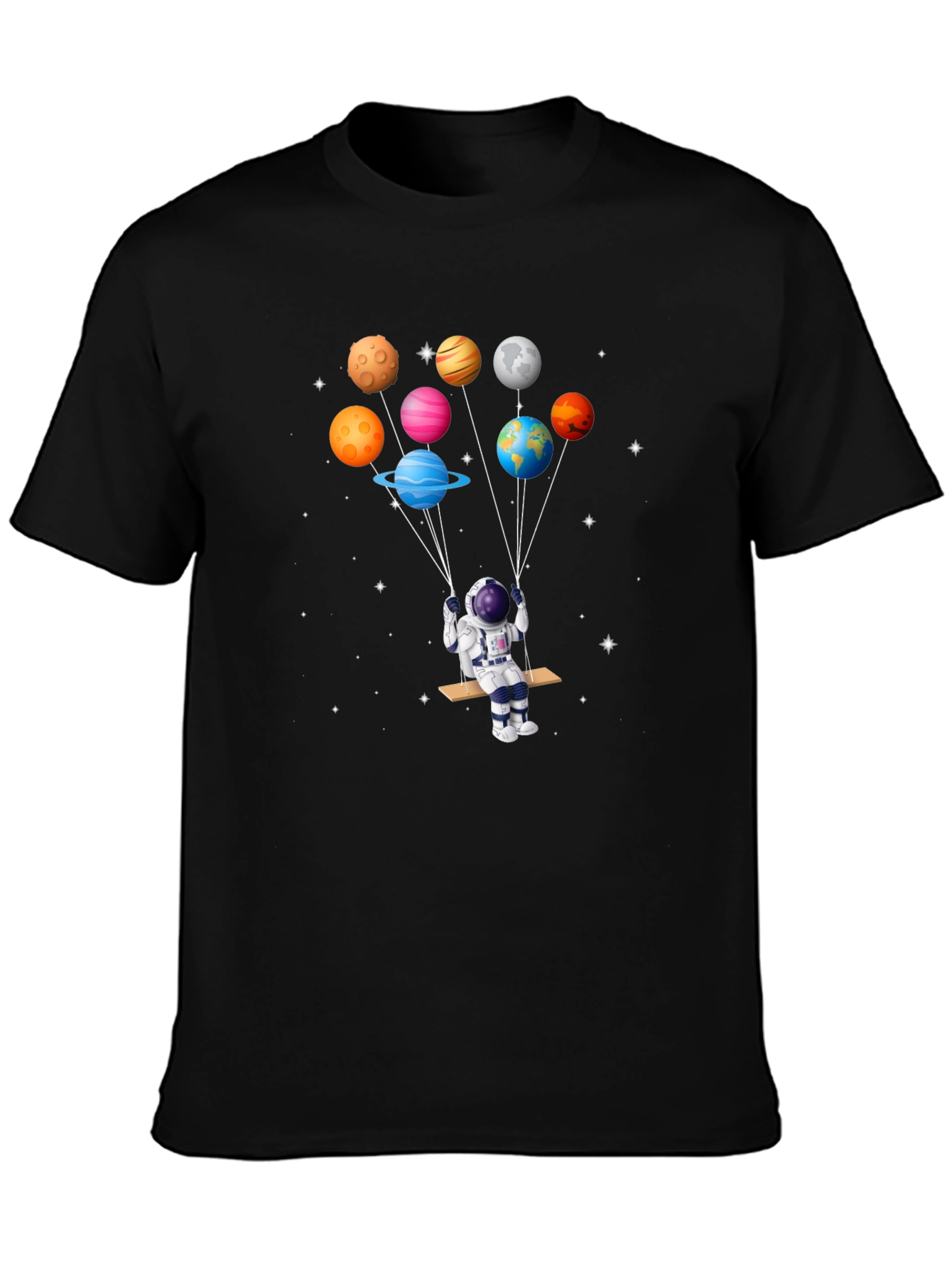 Astronaut Planets Graphic T-Shirt - Space Design