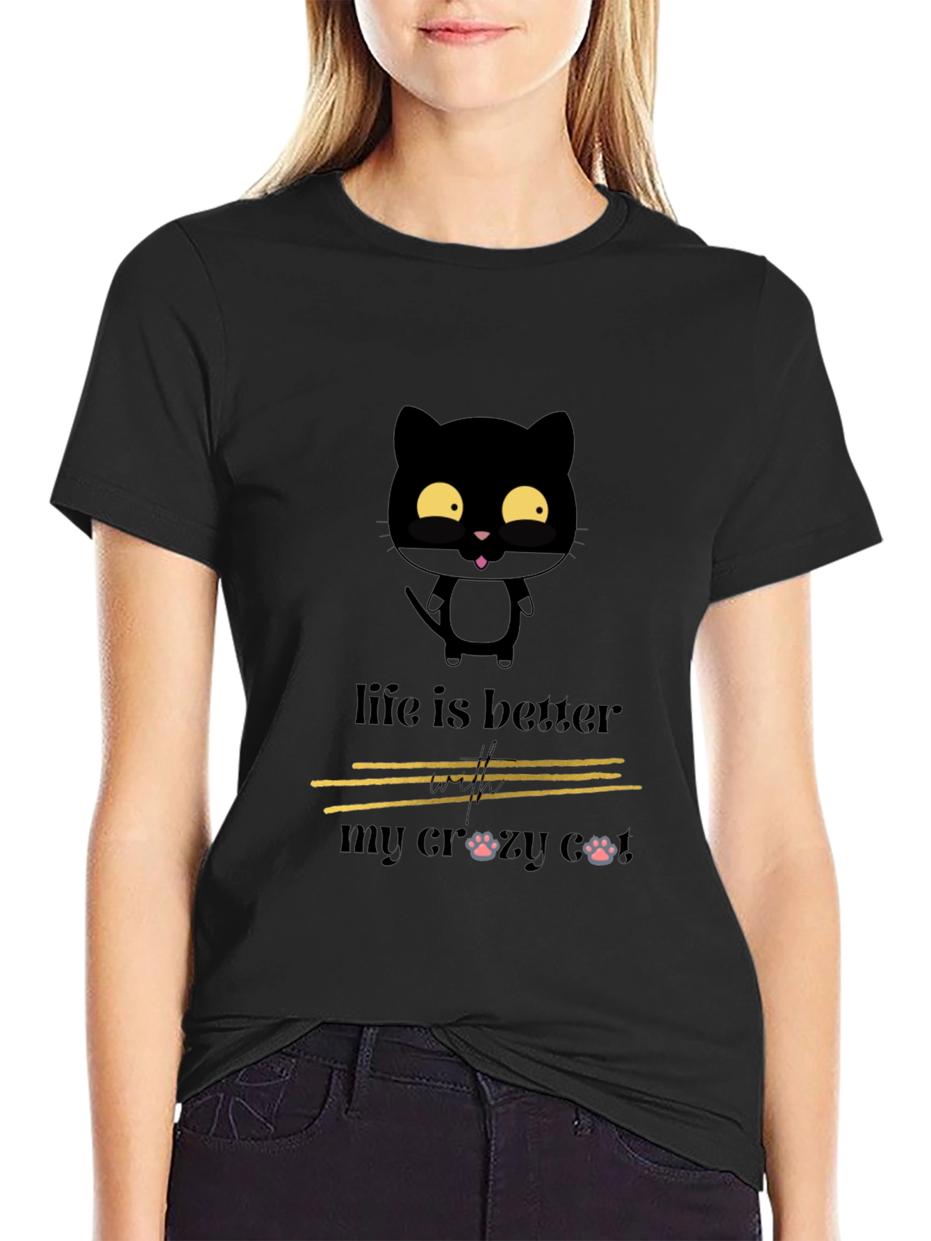 Crazy Cat Lover Tee - Life is Better