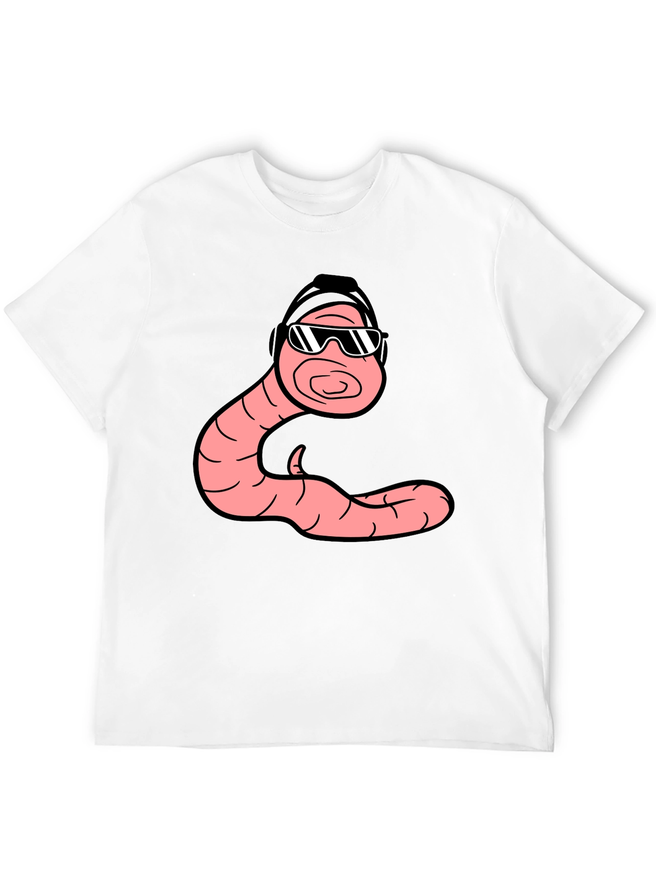 Cool Worm Graphic T-Shirt - Black Cotton Tee