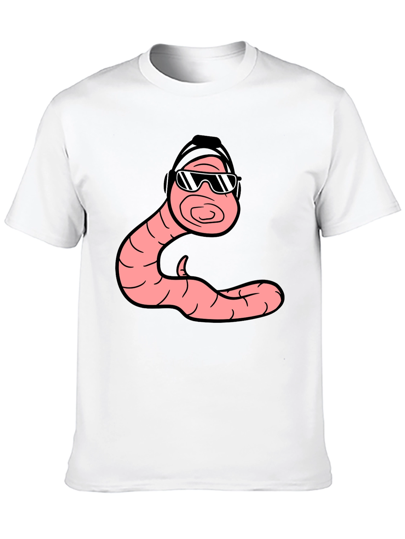 Cool Worm Graphic T-Shirt - Black Cotton Tee