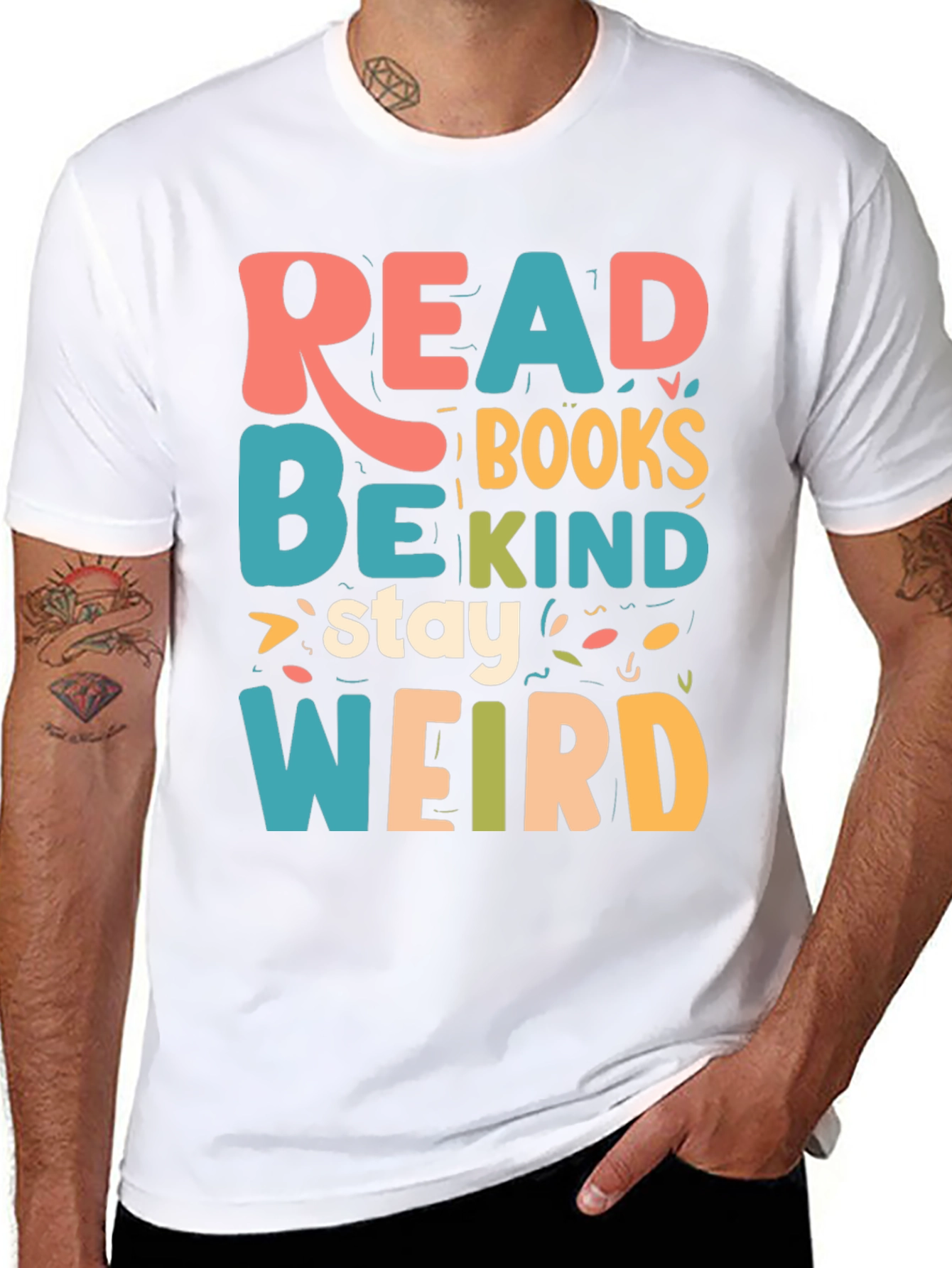 Read Books Be Kind Stay Weird T-Shirt