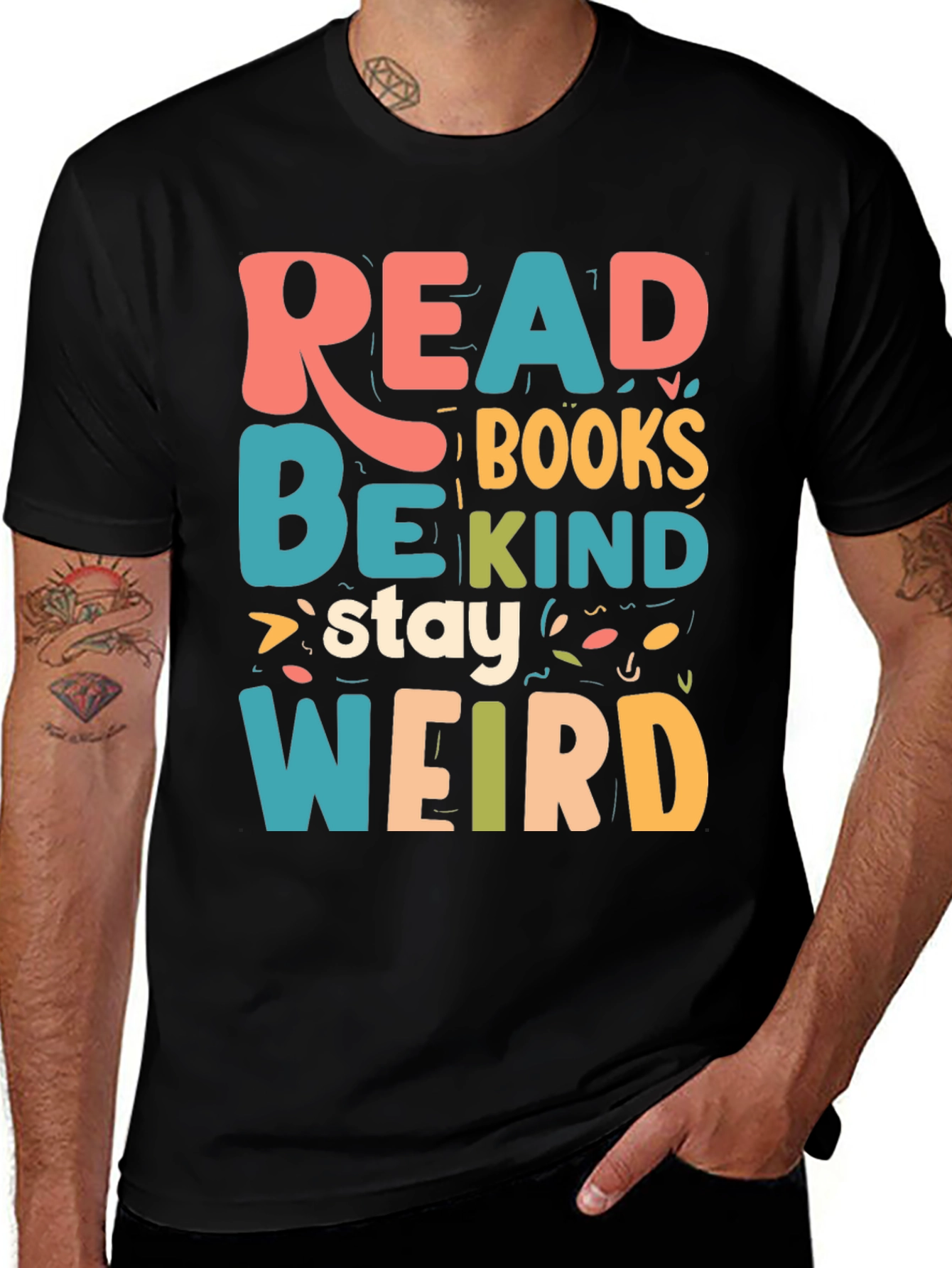 Read Books Be Kind Stay Weird T-Shirt
