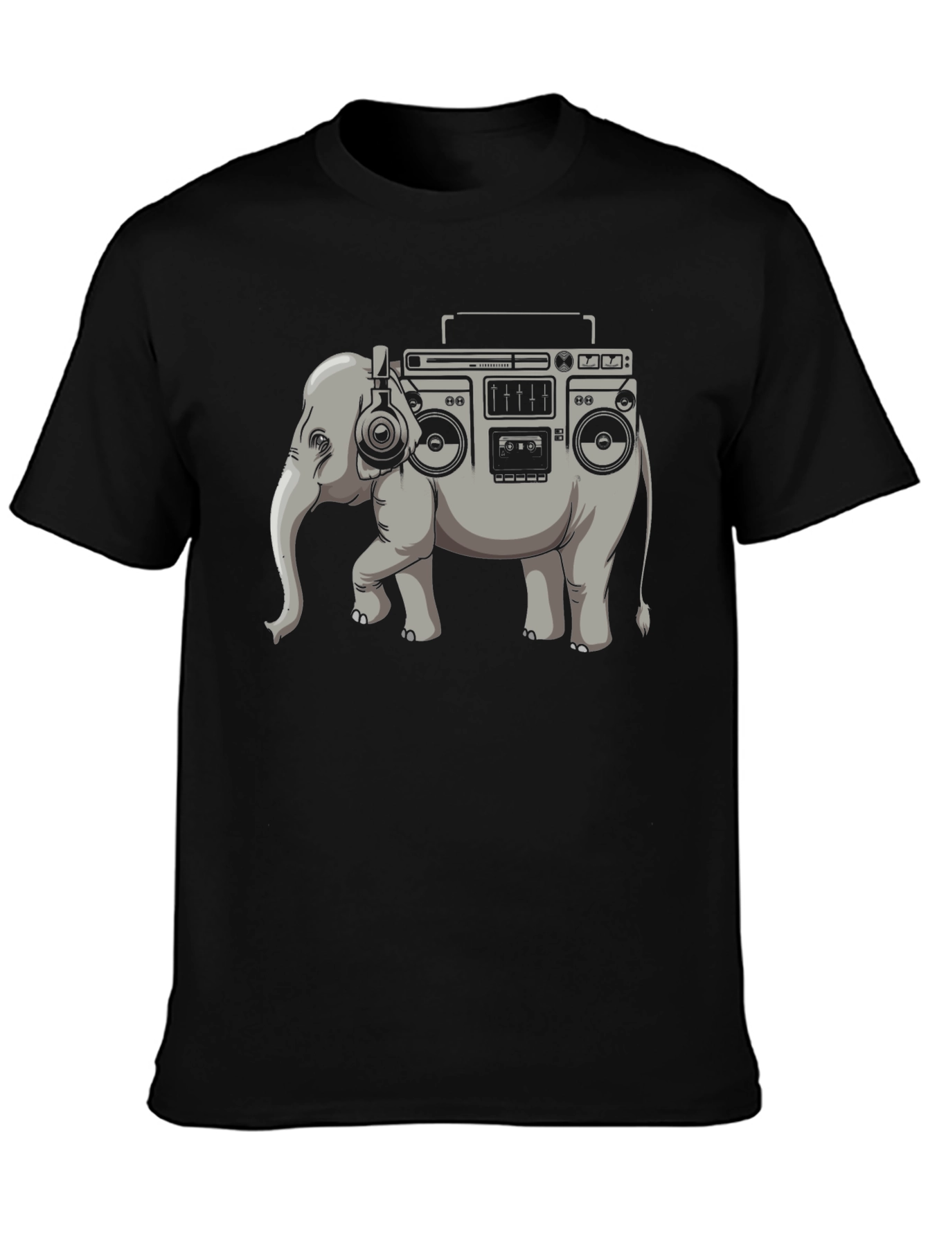 Elephant Boombox Graphic T-Shirt