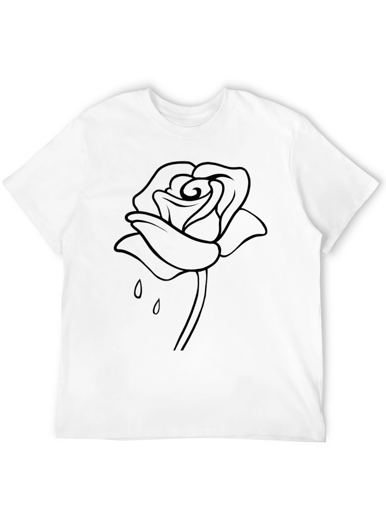 Black Rose Graphic Tee - Stylish Unisex T-Shirt