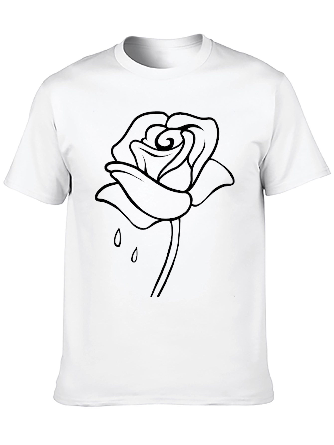 Black Rose Graphic Tee - Stylish Unisex T-Shirt