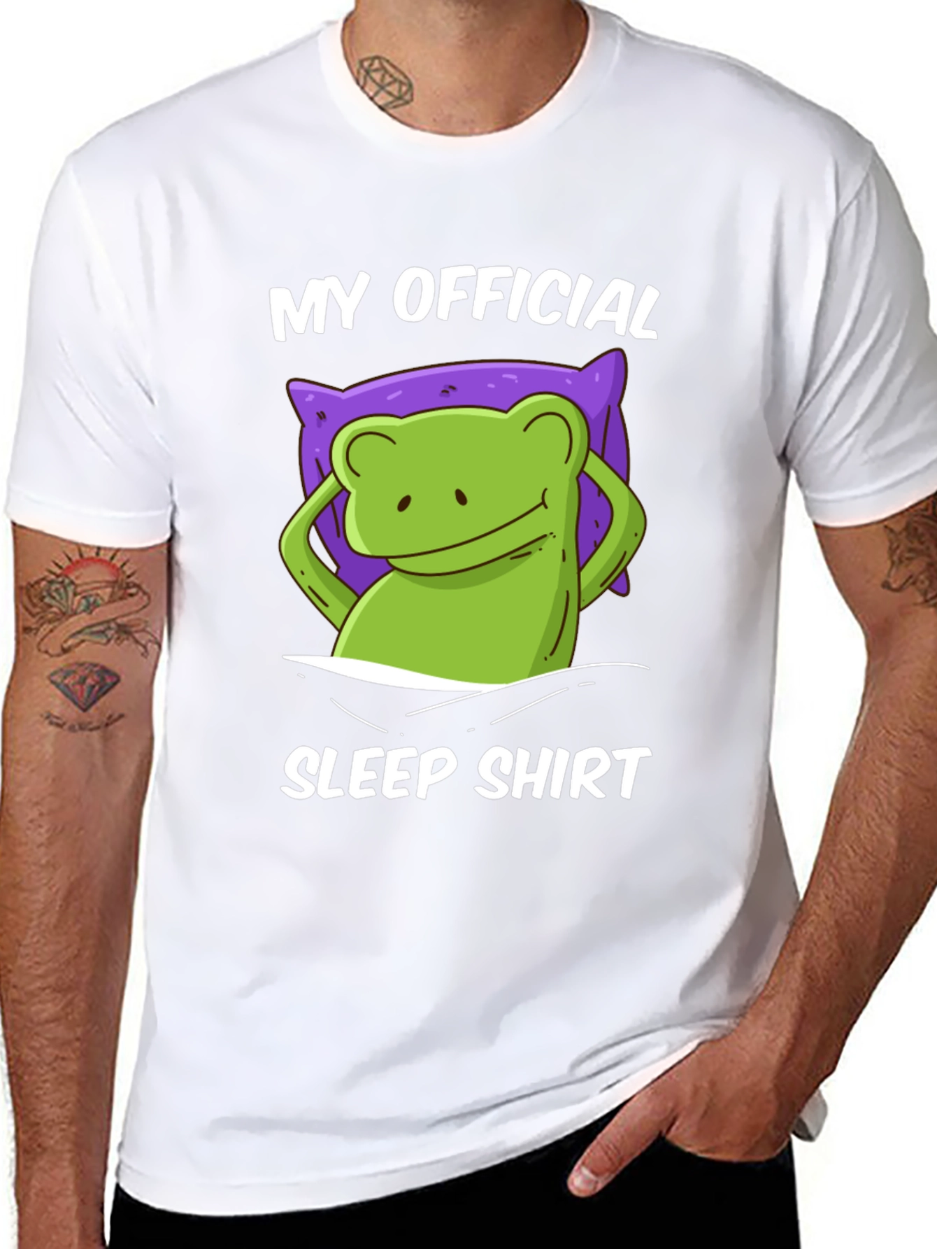 Funny Frog Sleep Shirt - Mens Graphic Tee