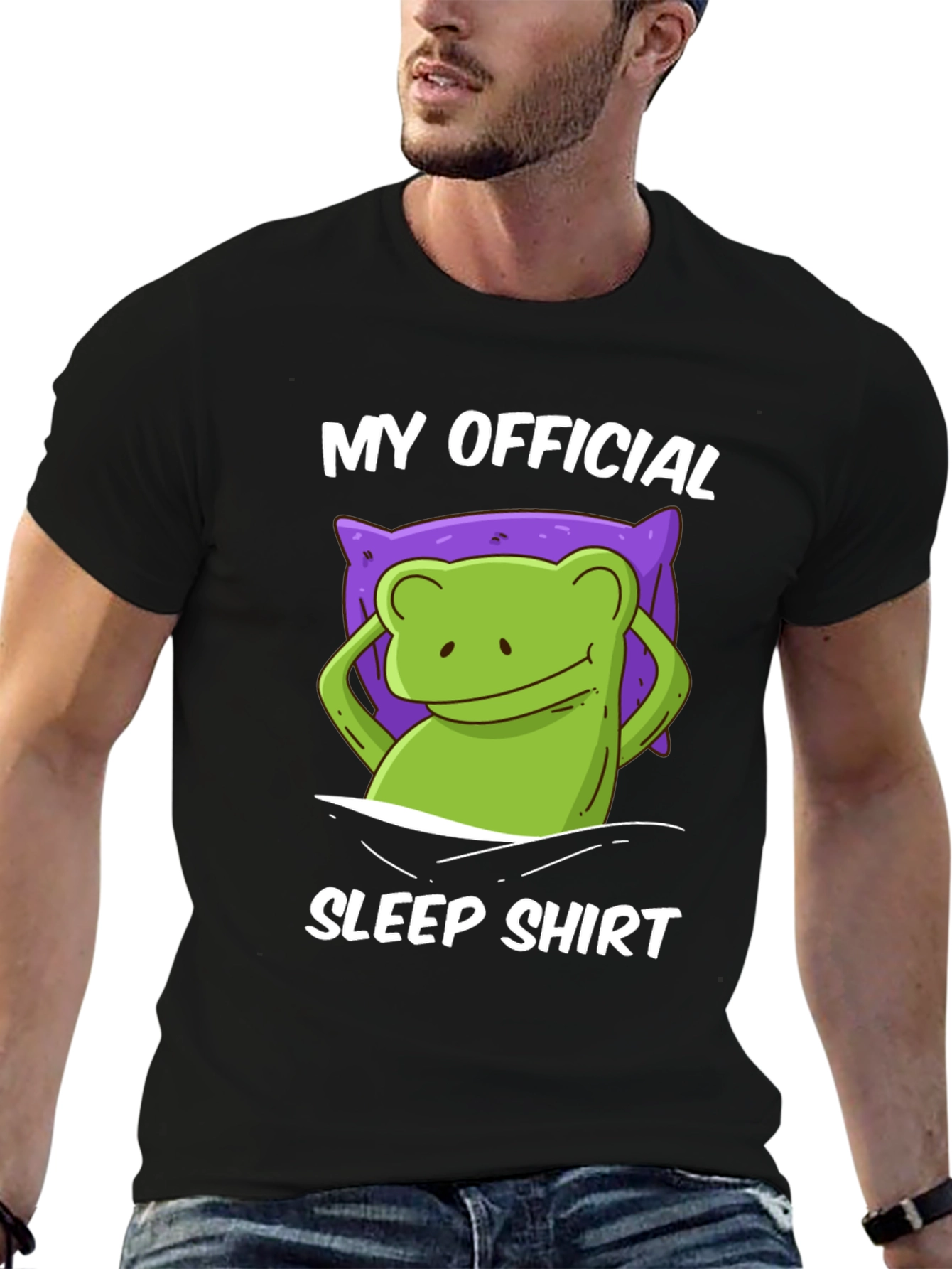 Funny Frog Sleep Shirt - Mens Graphic Tee