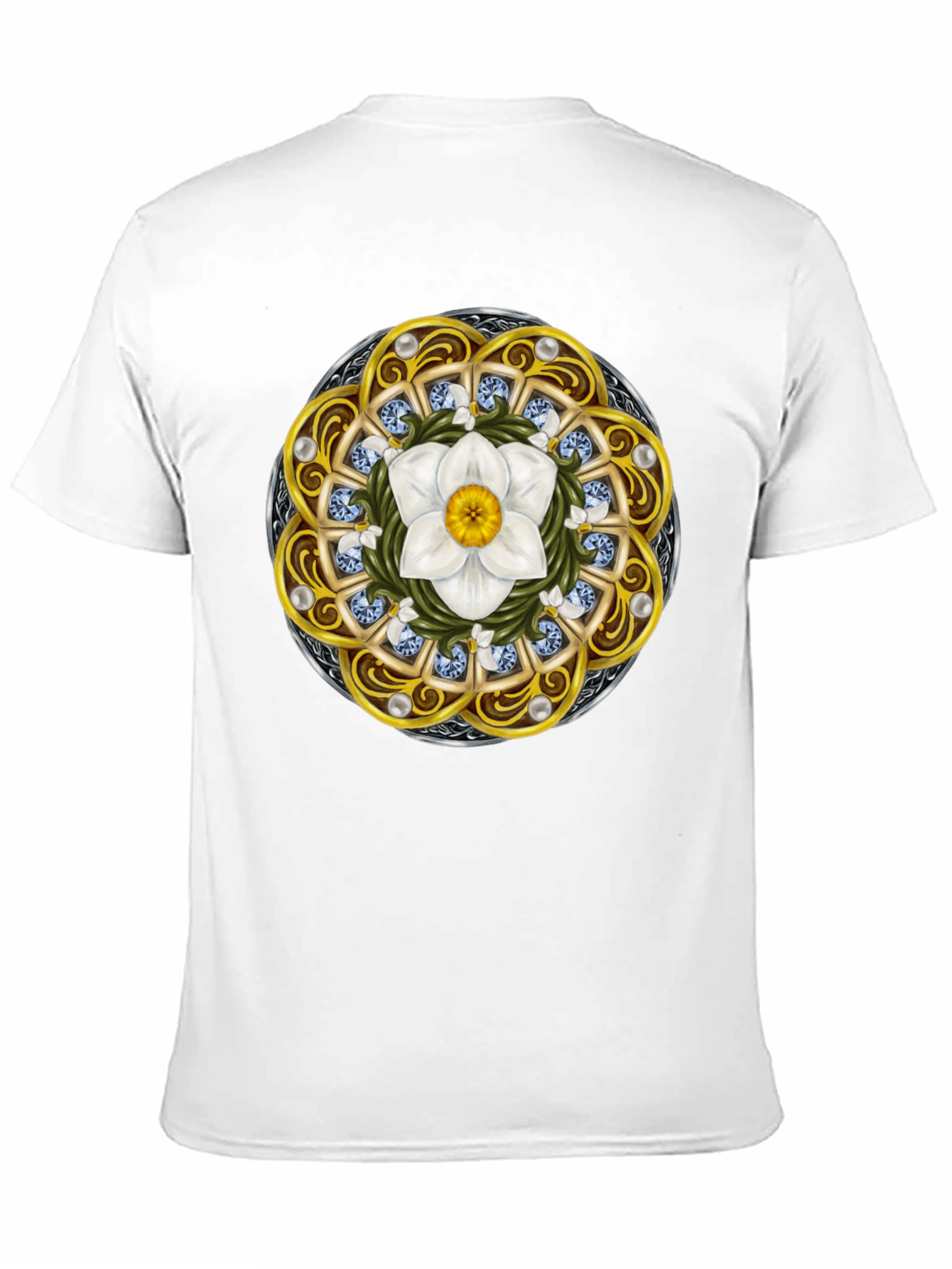Ornamental Flower Mandala Graphic T-Shirt