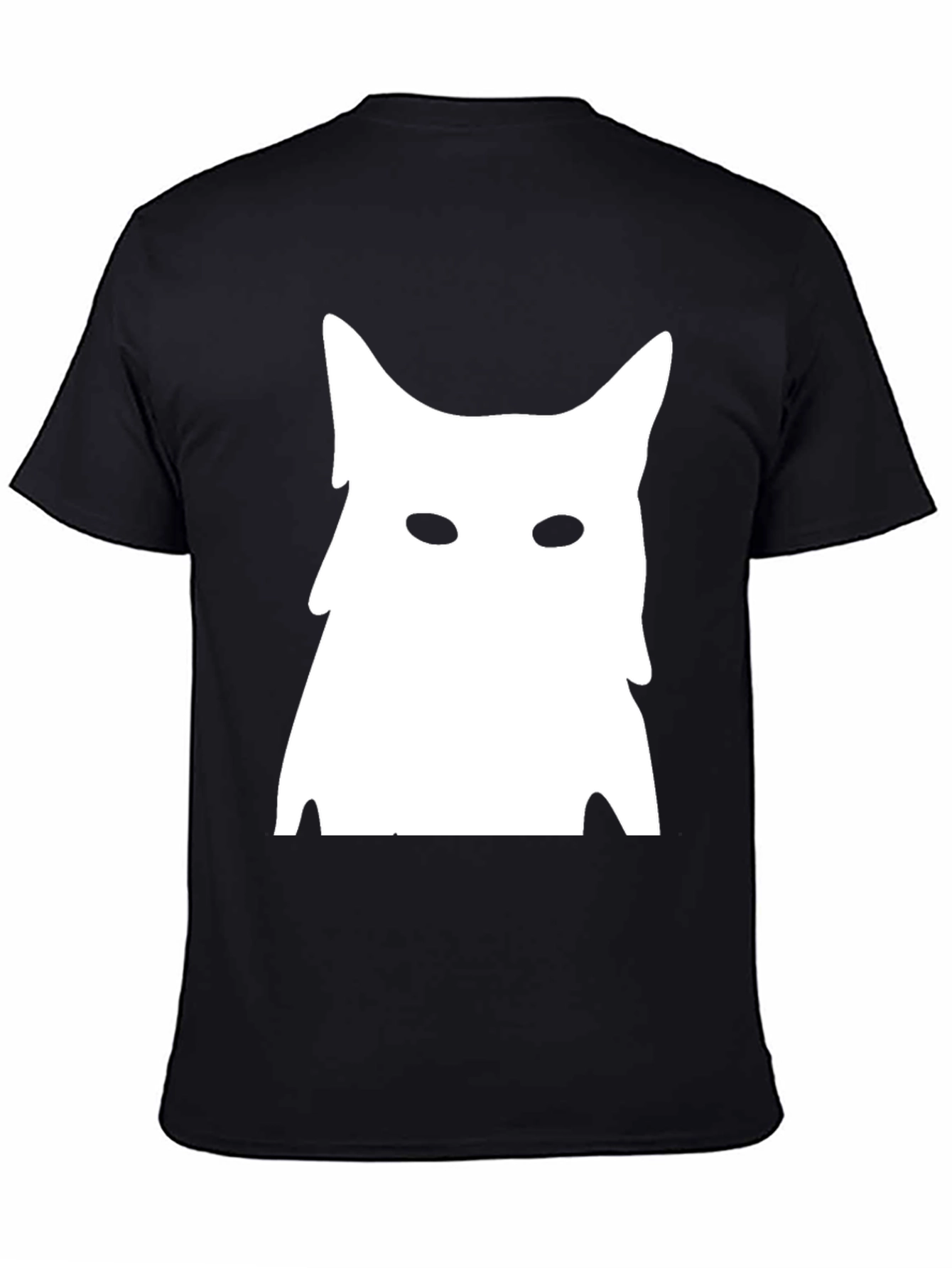 Abstract Cat Graphic Tee - Black
