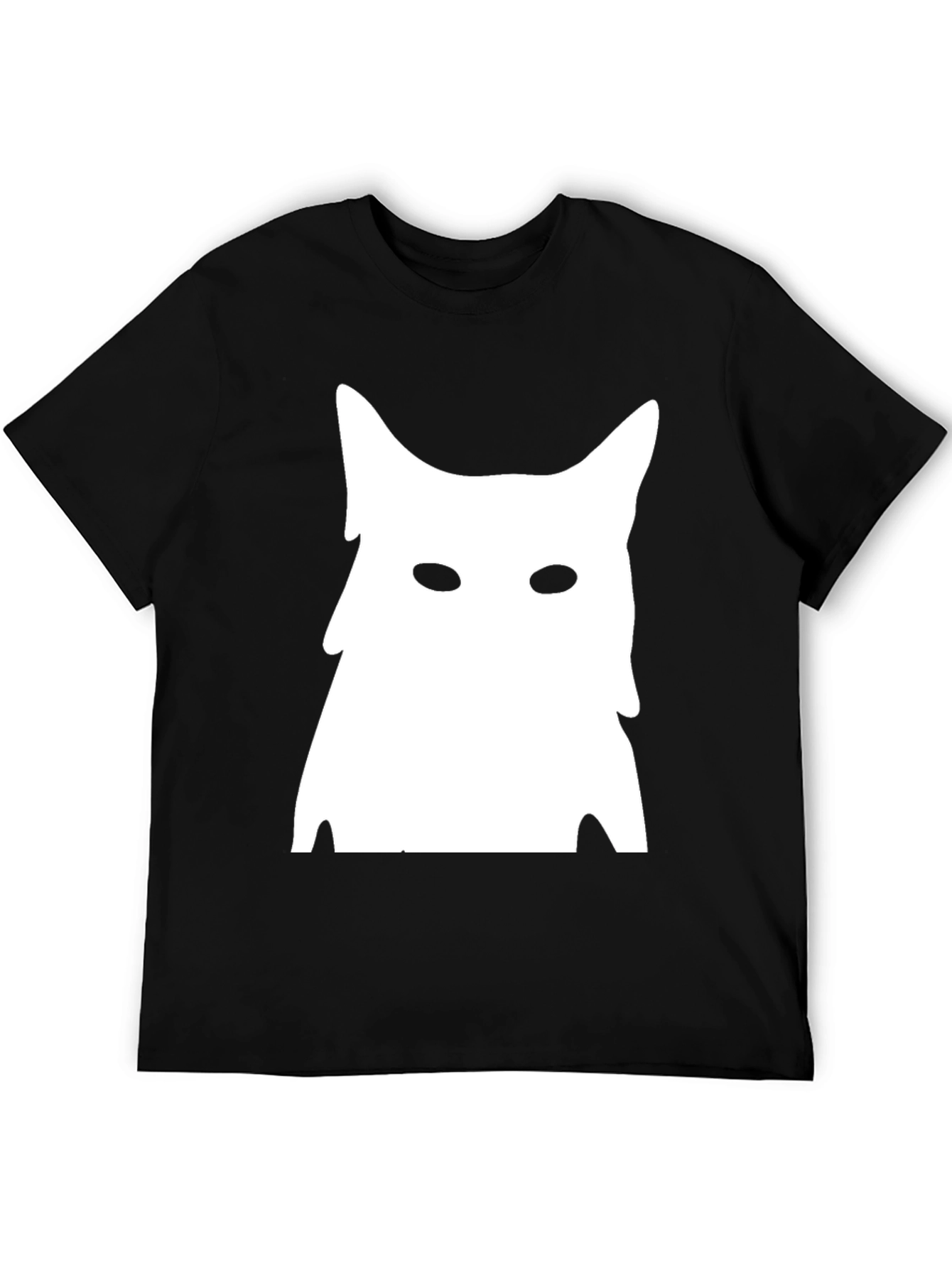 Abstract Cat Graphic Tee - Black