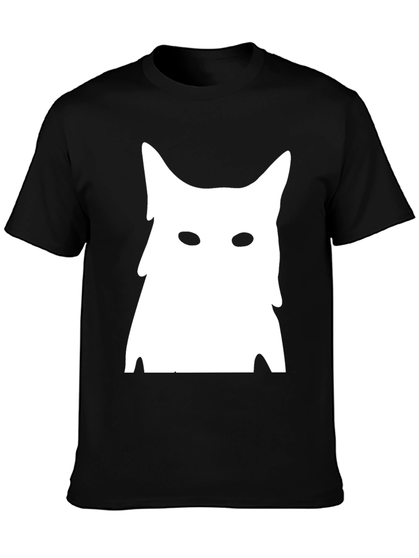 Abstract Cat Graphic Tee - Black