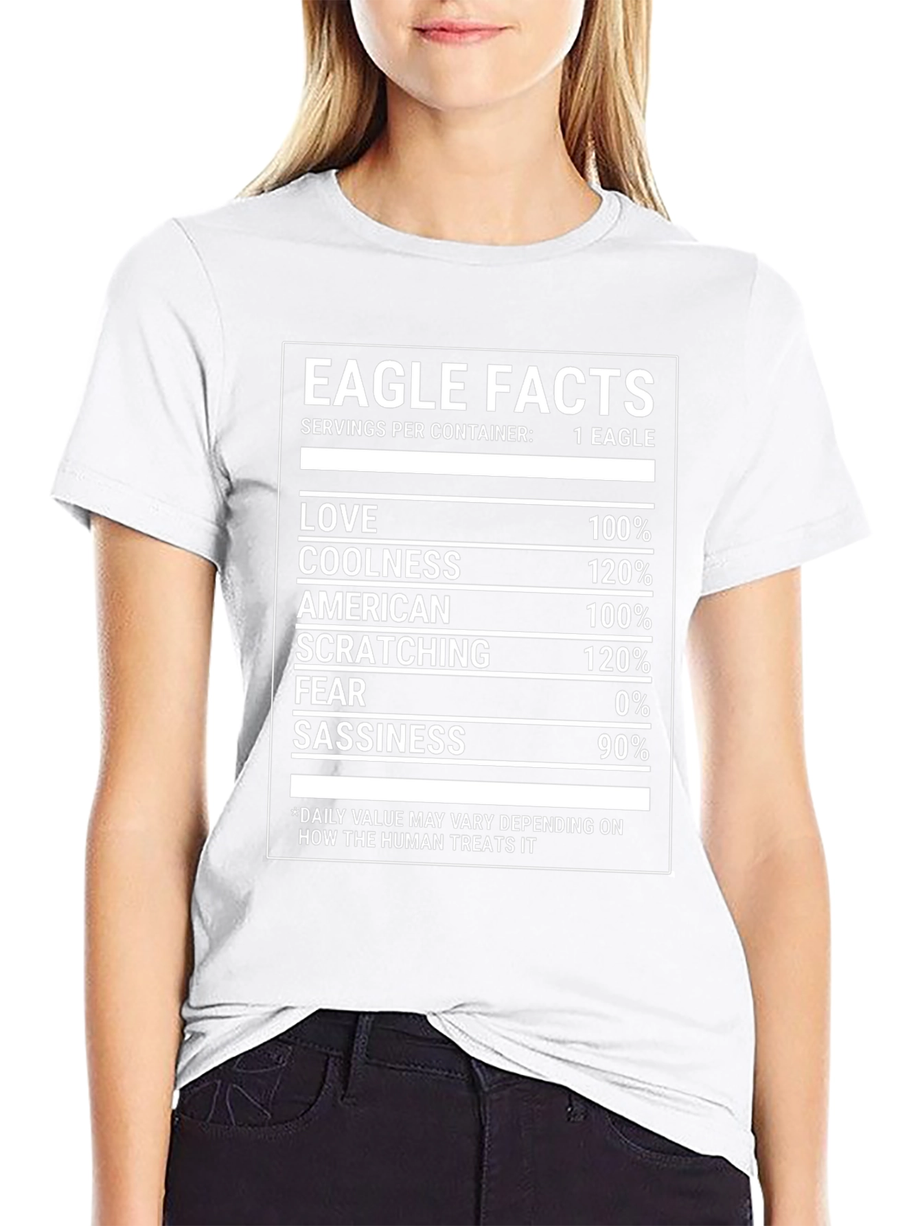Eagle Facts T-Shirt - Funny Nutrition Label Tee