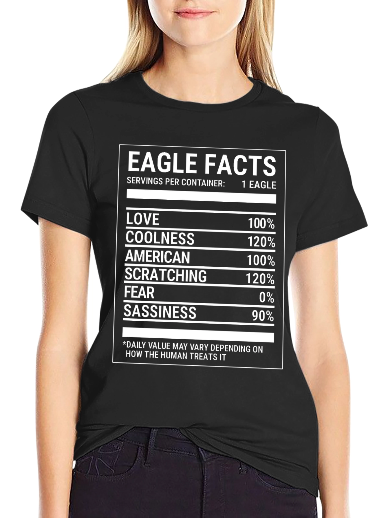 Eagle Facts T-Shirt - Funny Nutrition Label Tee
