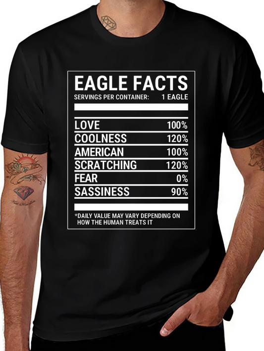 Eagle Facts T-Shirt - Funny Nutrition Label Tee