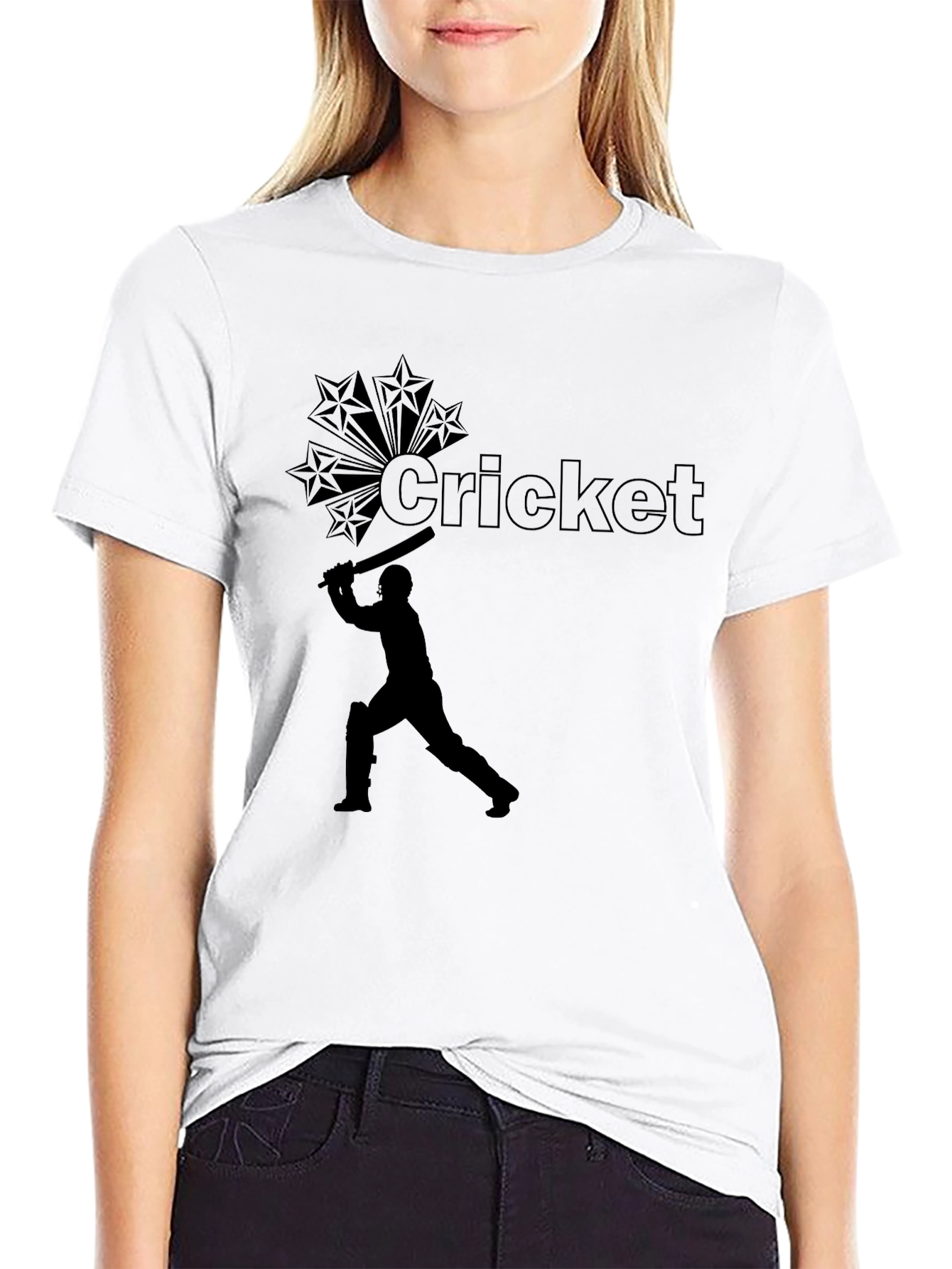 Cricket Star Black T-Shirt