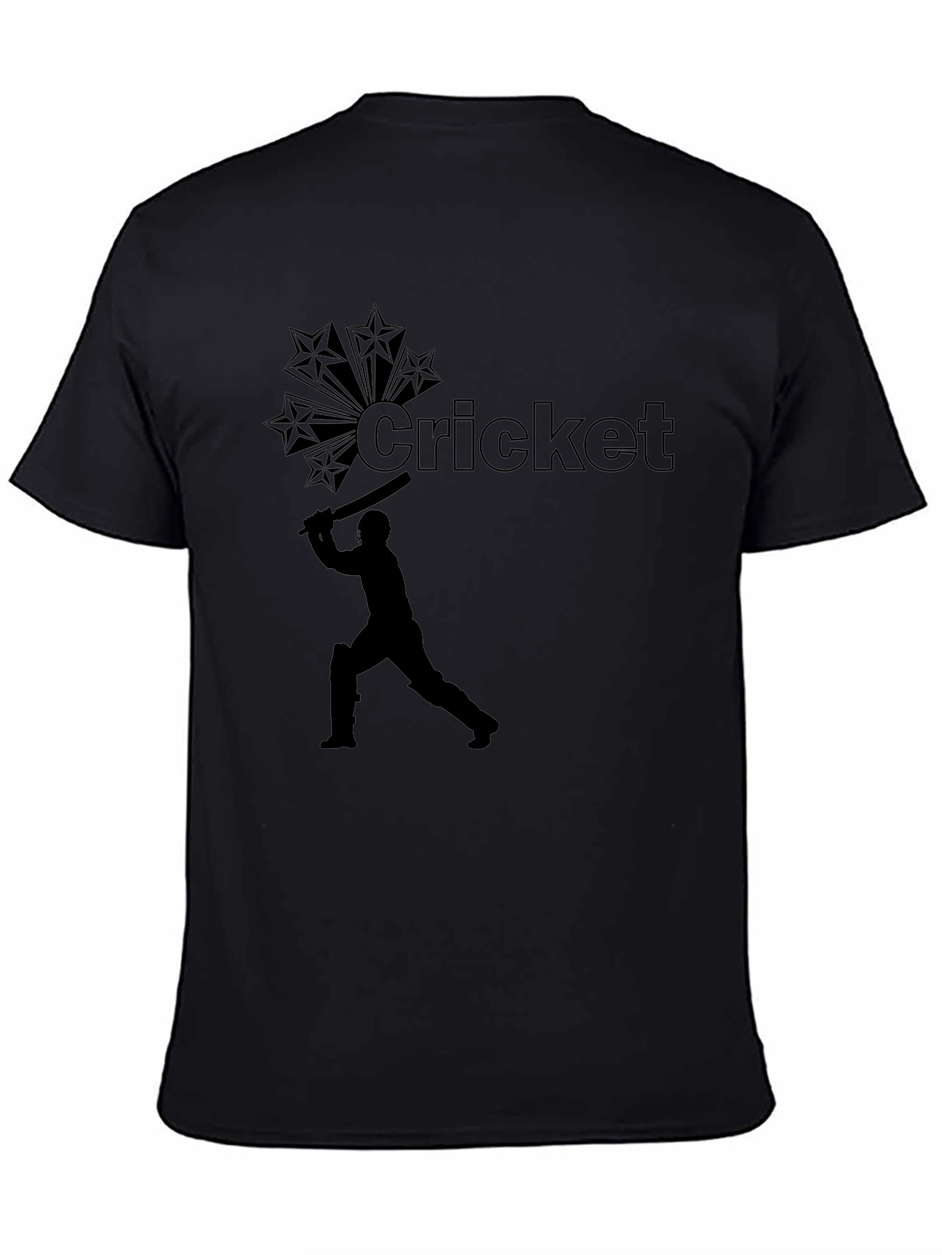 Cricket Star Black T-Shirt