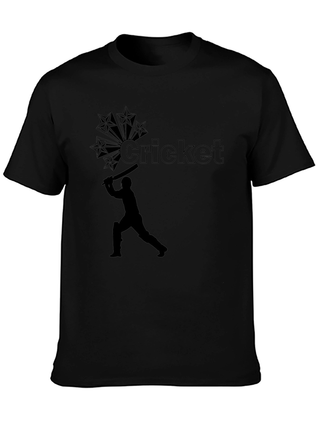 Cricket Star Black T-Shirt