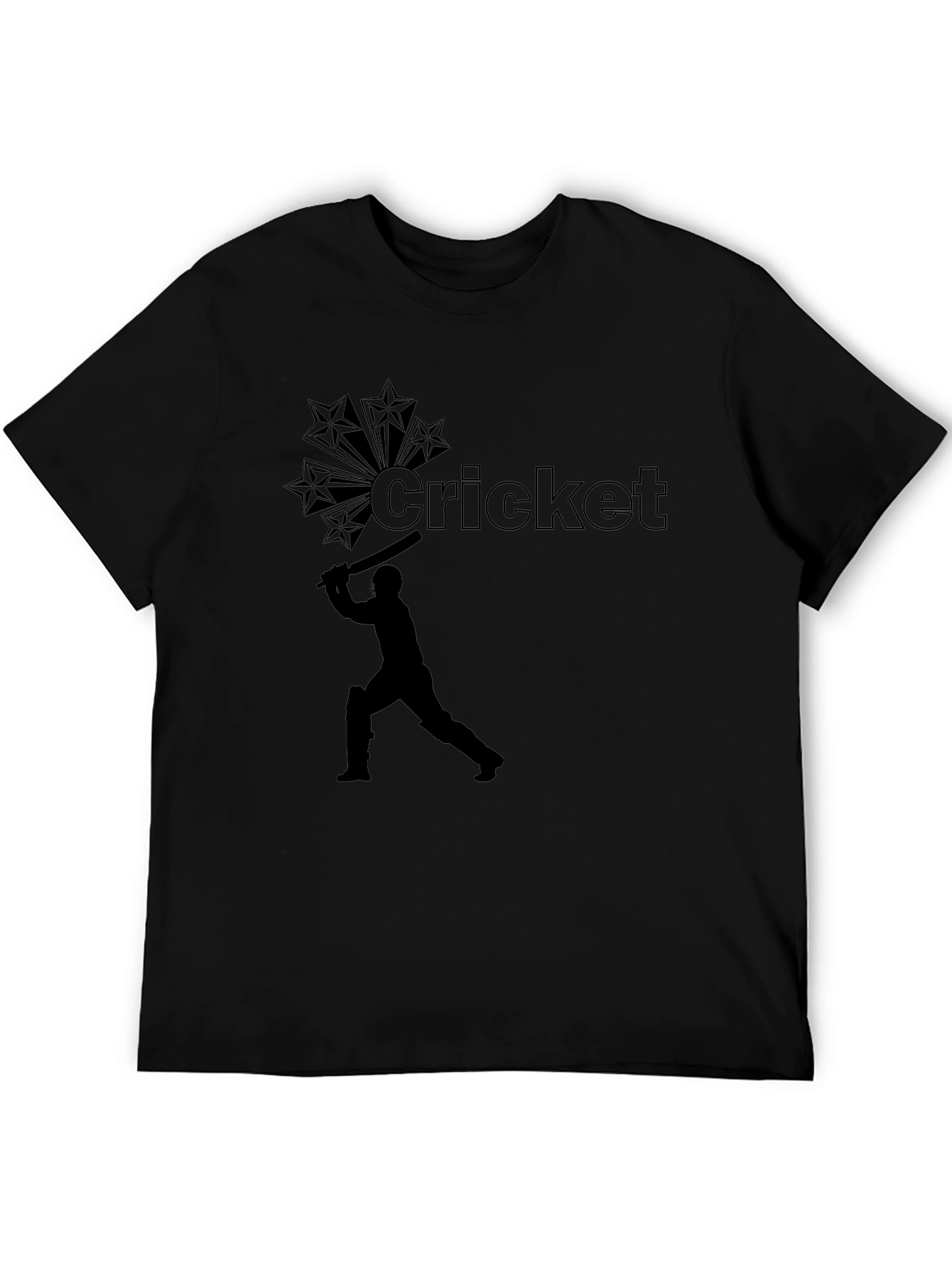 Cricket Star Black T-Shirt