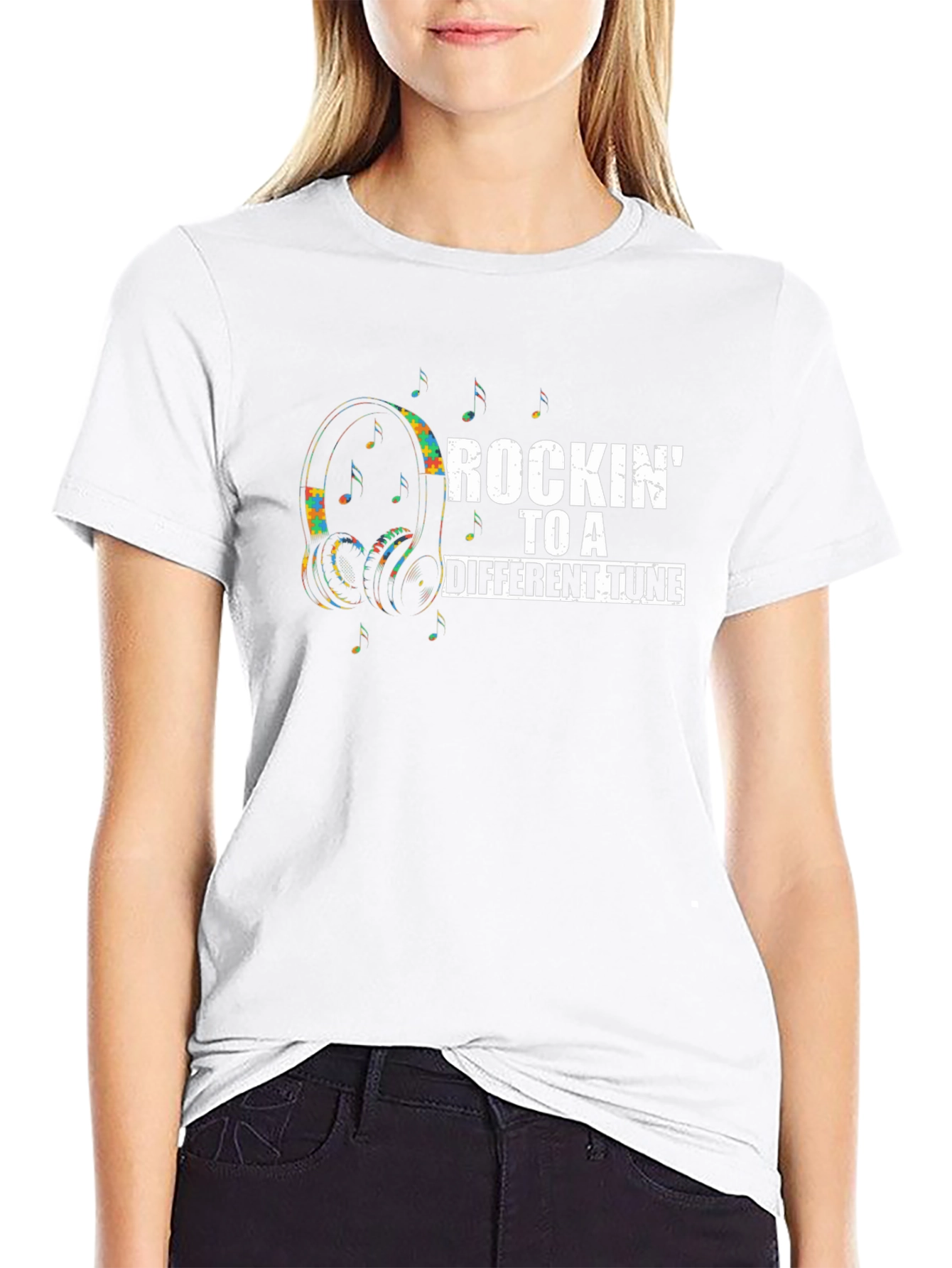 Rockin To A Different Tune Graphic T-Shirt