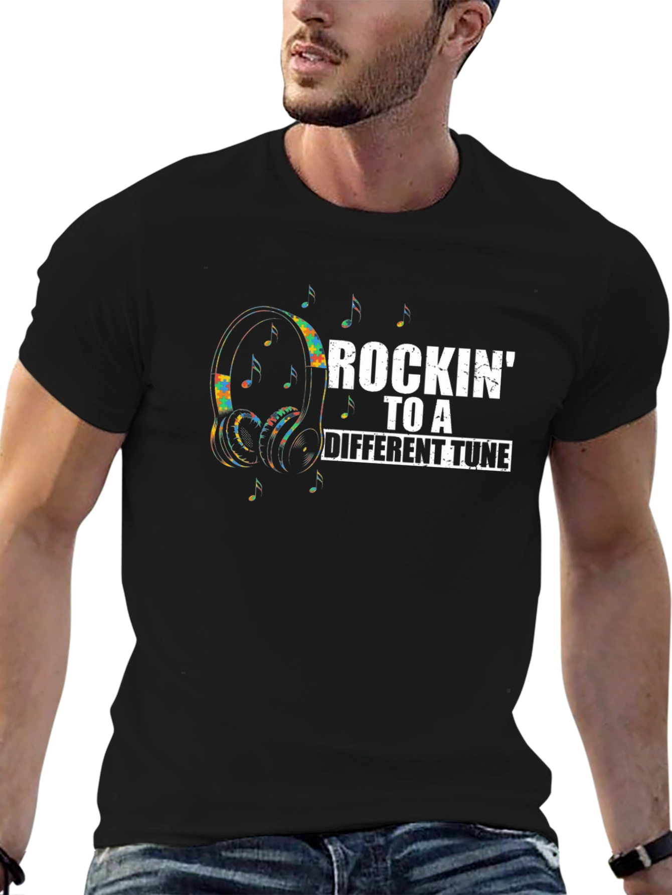 Rockin To A Different Tune Graphic T-Shirt