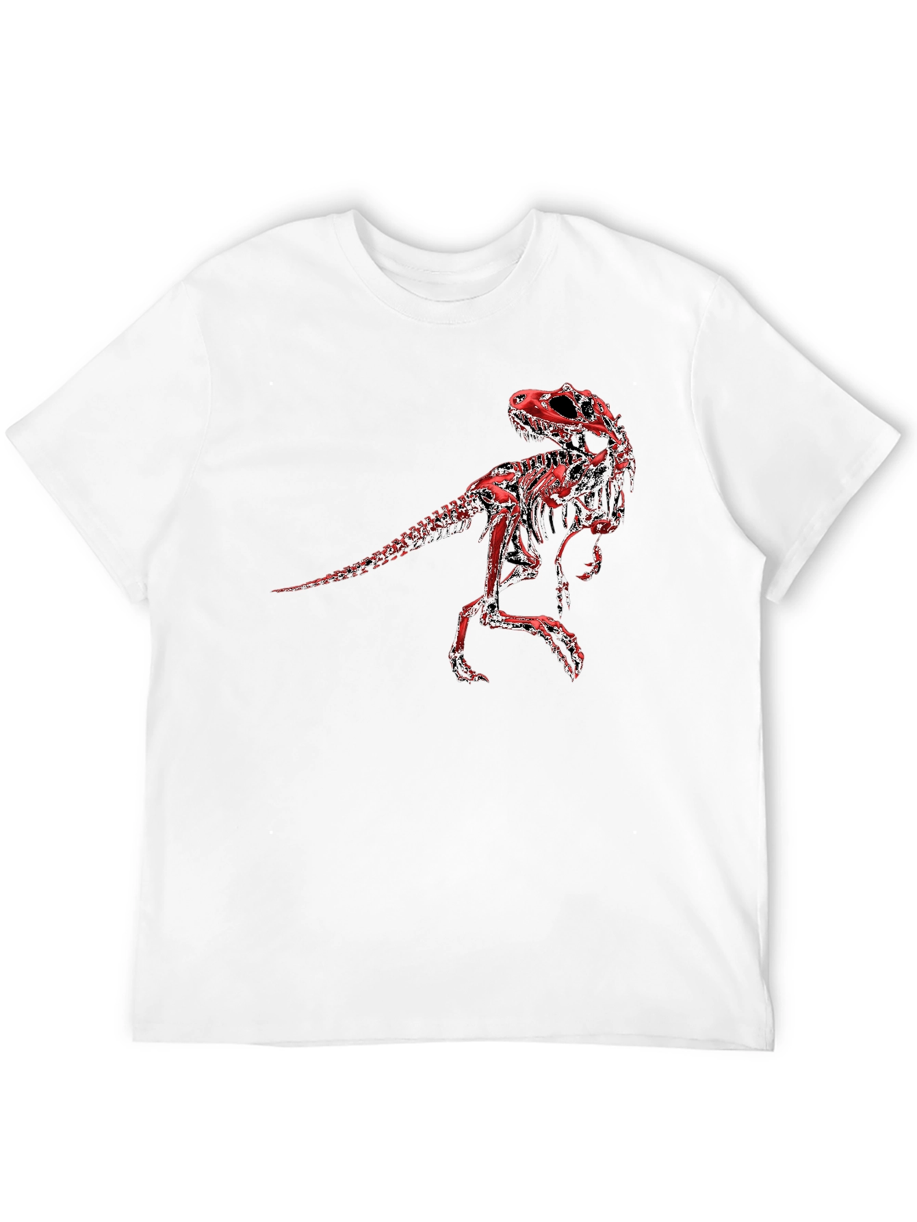Dinosaur Skeleton Graphic Tee - Black
