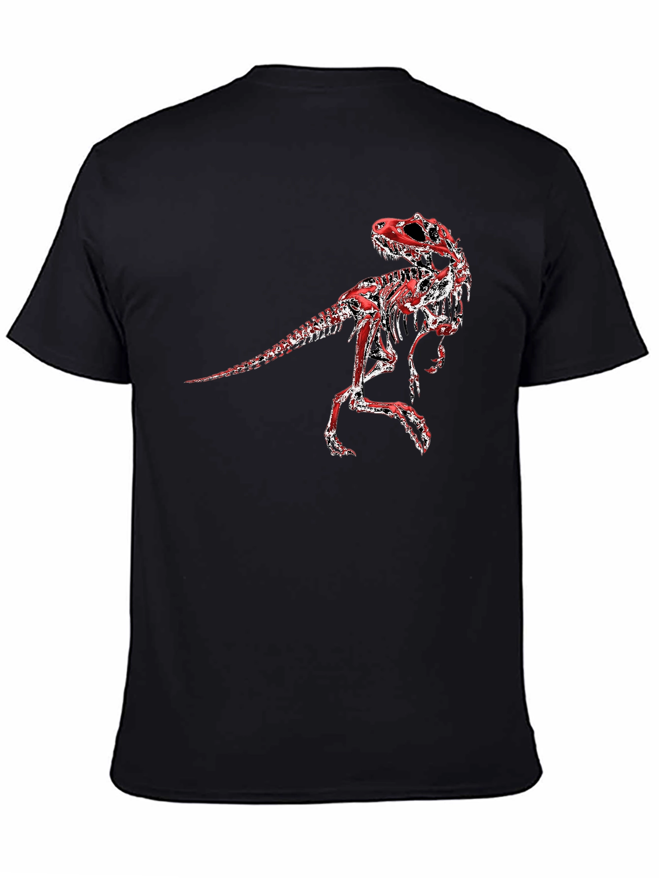 Dinosaur Skeleton Graphic Tee - Black