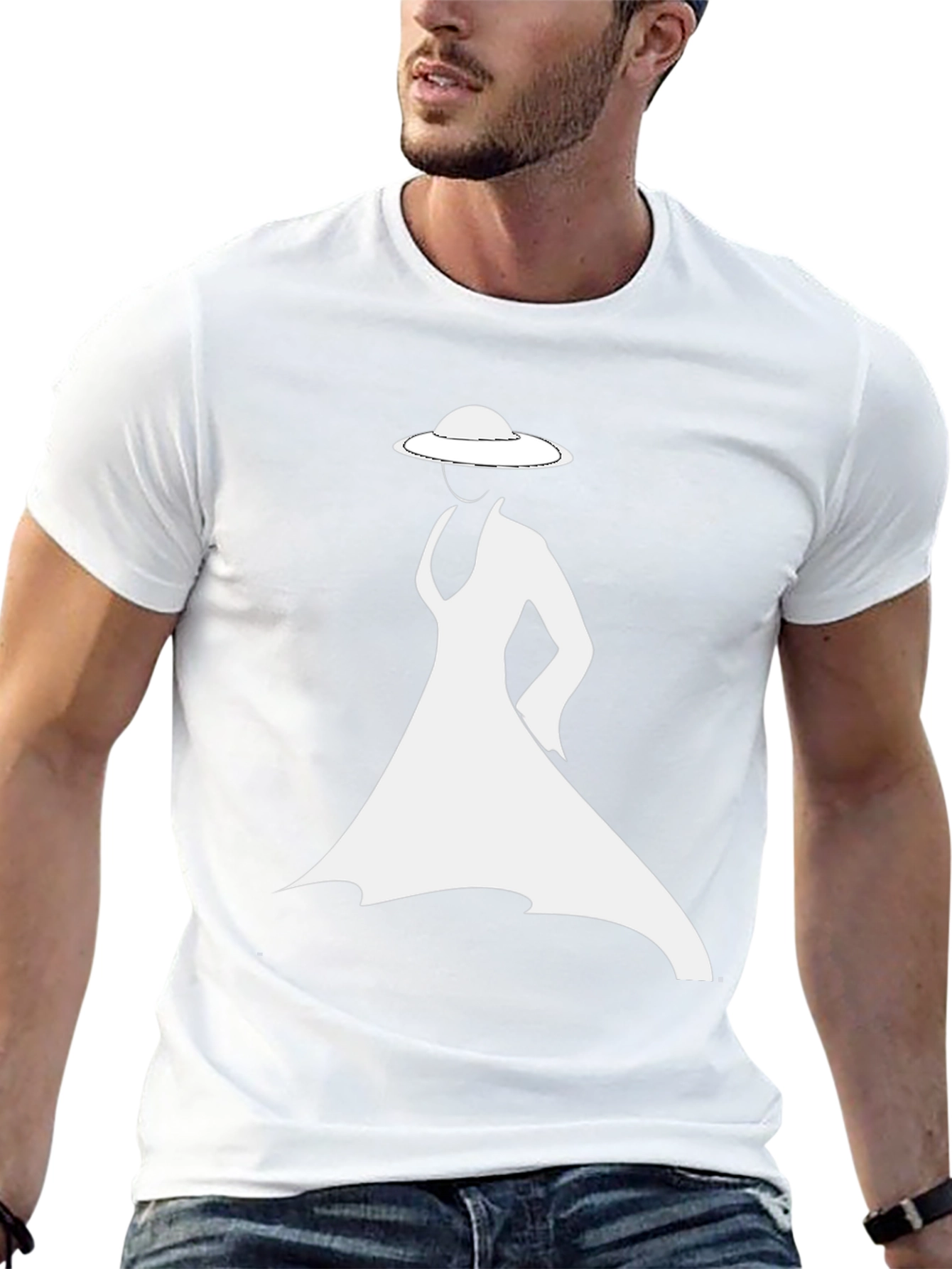 Elegant Lady T-Shirt - Stylish Silhouette Design