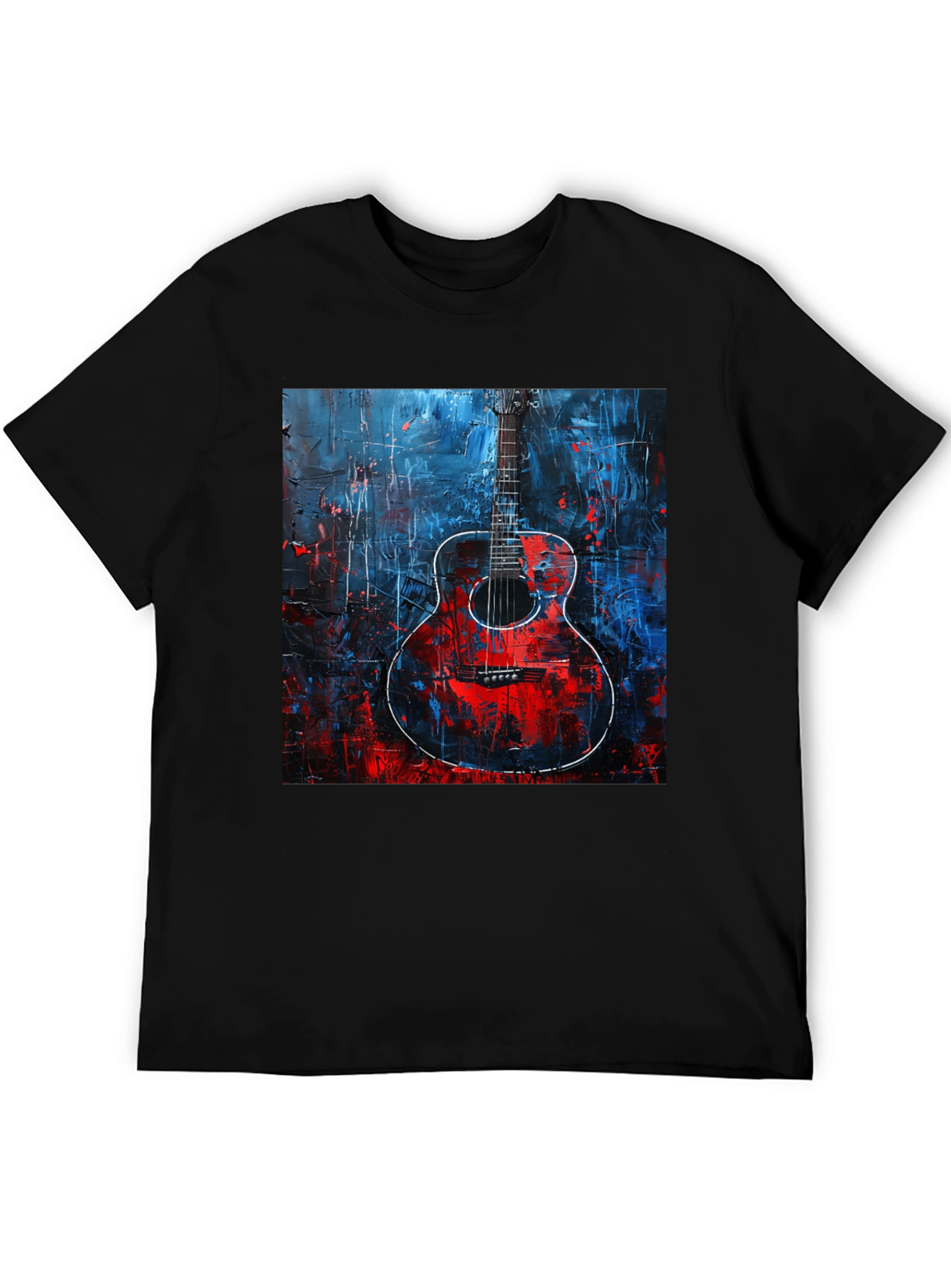 Abstract Guitar Graphic Tee - Unisex Soft Cotton T-Shirt