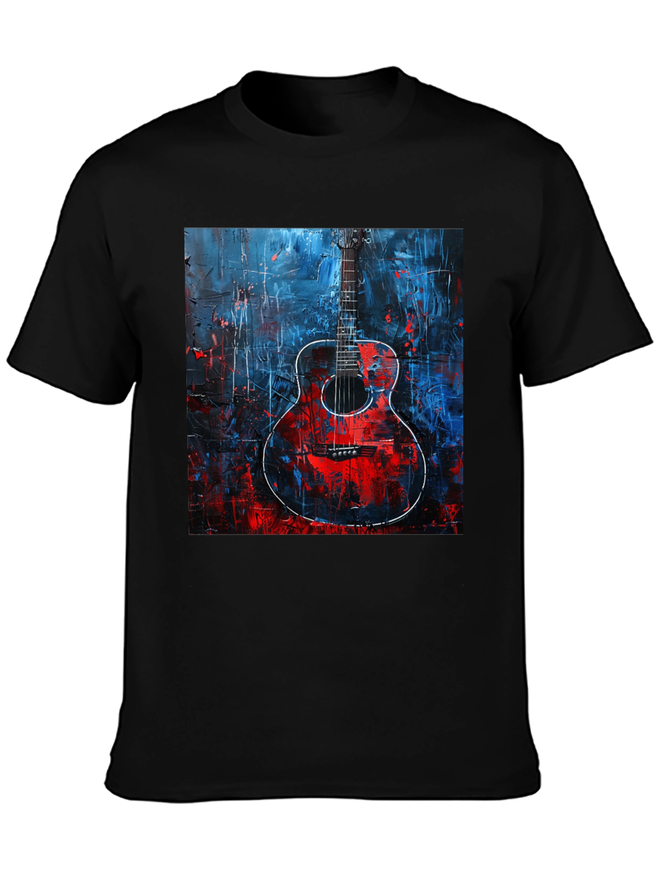 Abstract Guitar Graphic Tee - Unisex Soft Cotton T-Shirt