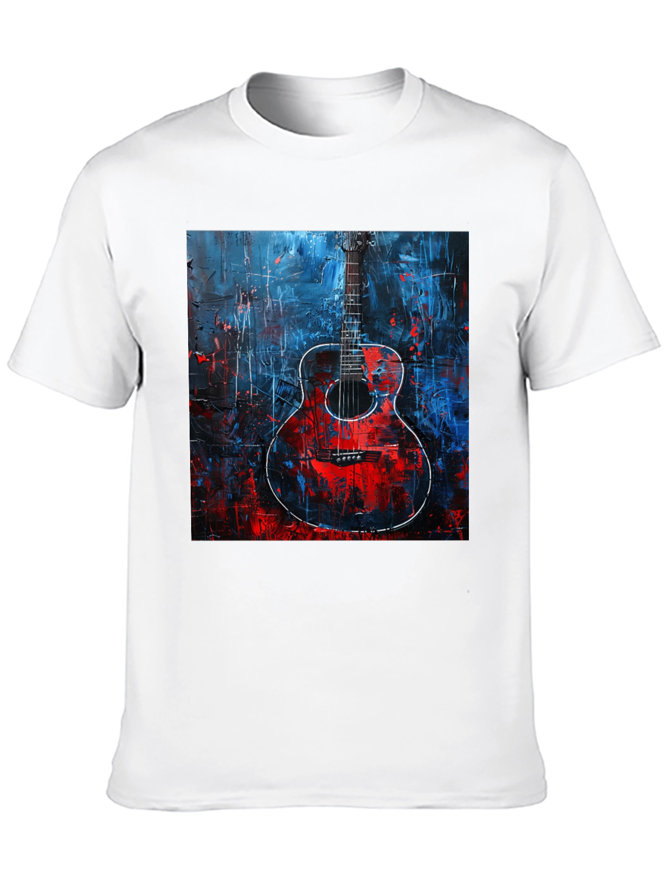 Abstract Guitar Graphic Tee - Unisex Soft Cotton T-Shirt